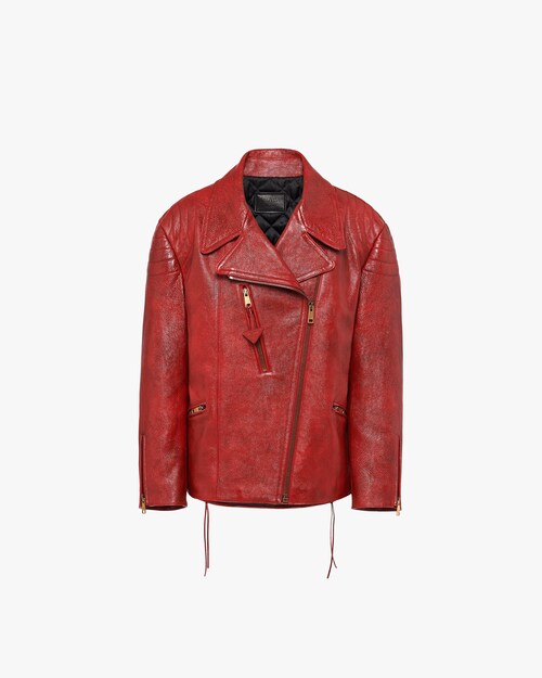 prada leather biker jacket