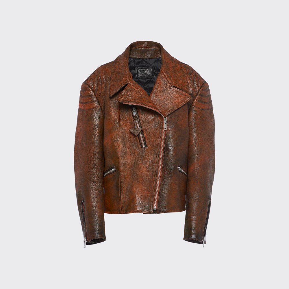 Prada Chaqueta biker de piel 1