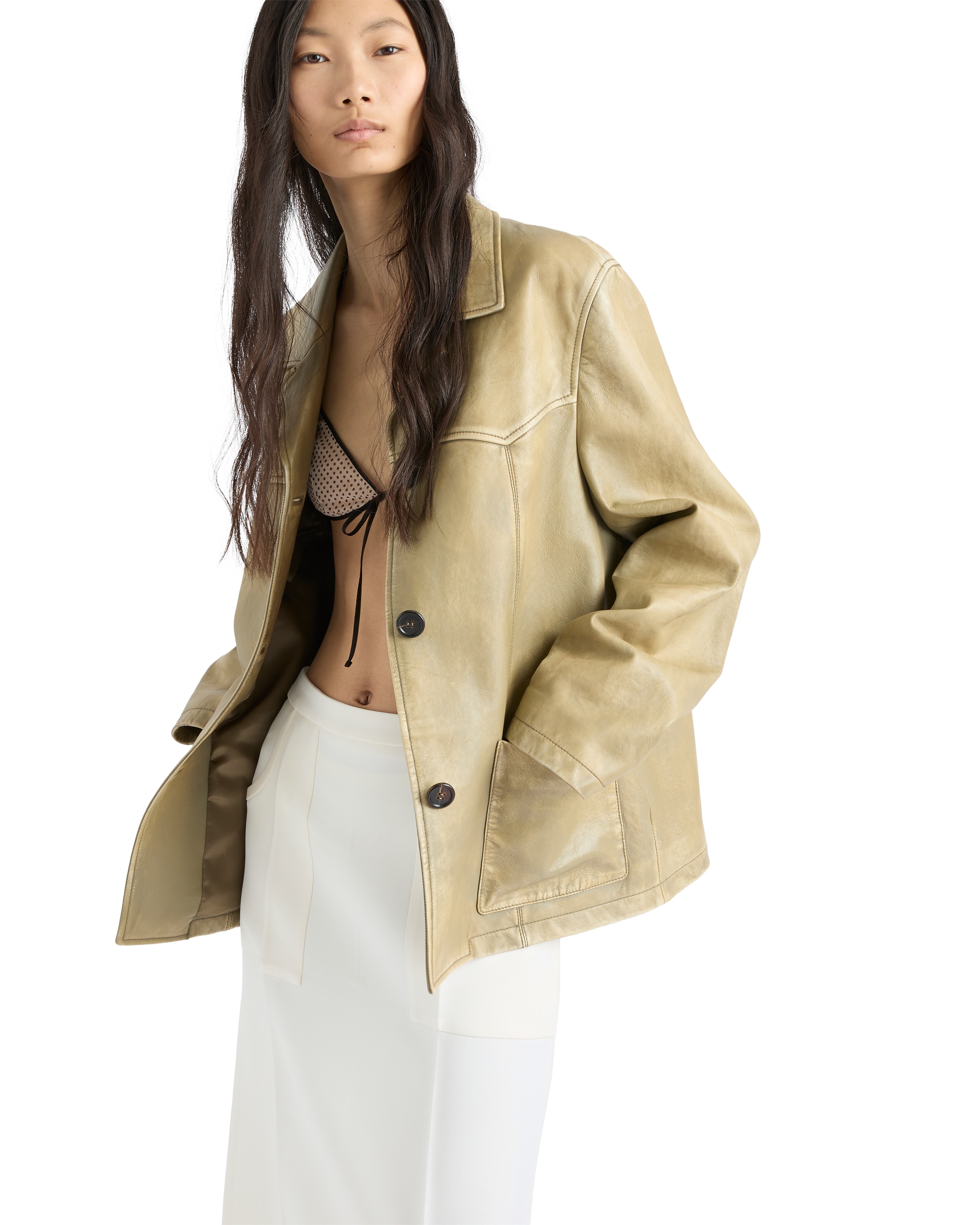 Prada Nappa Leather Jacket In Multi