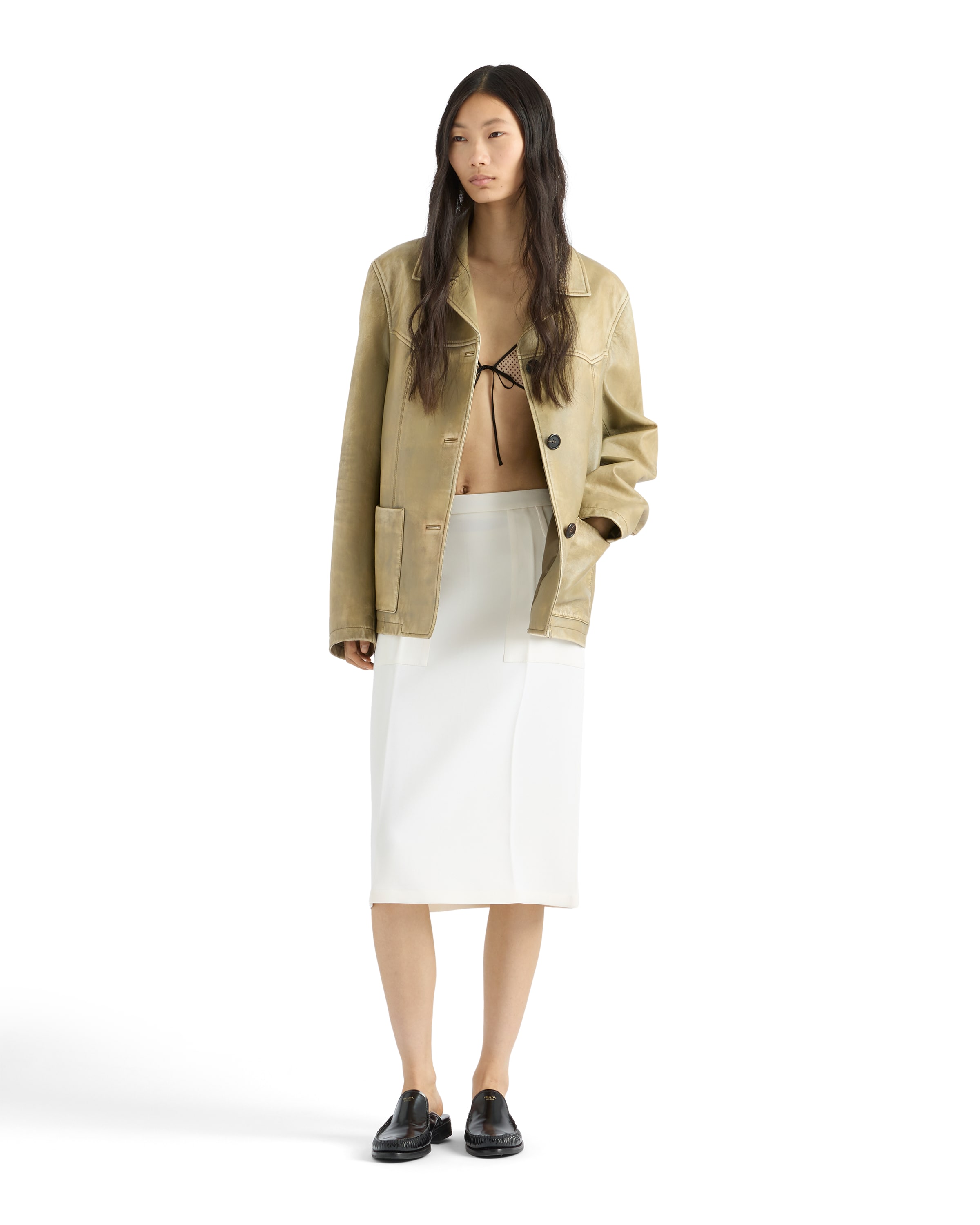 Prada Nappa Leather Jacket In Multi