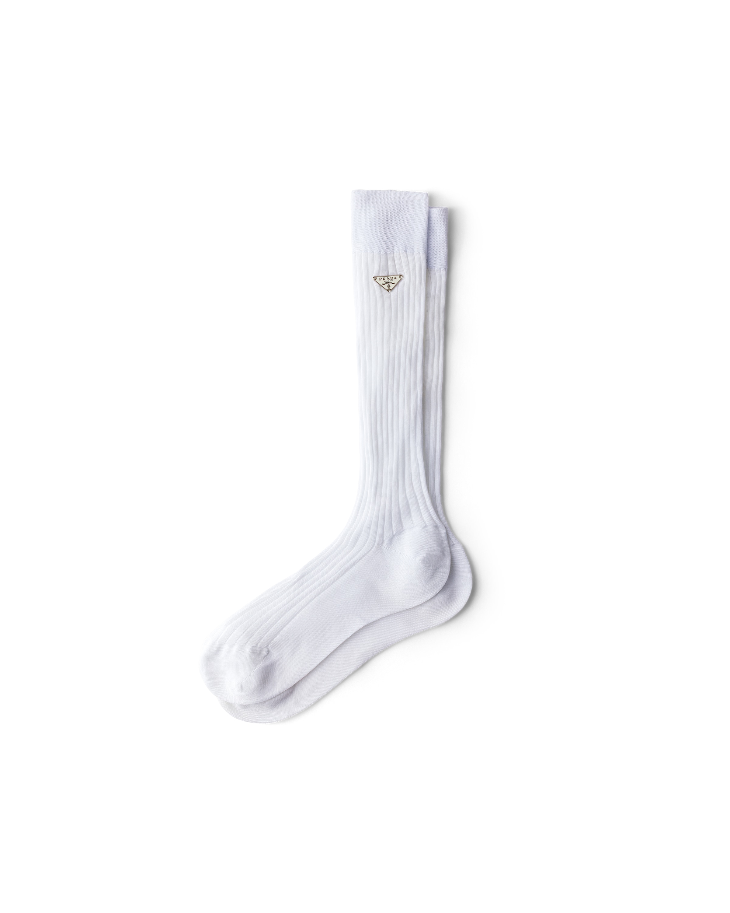 Prada Socken Aus Baumwolle In White