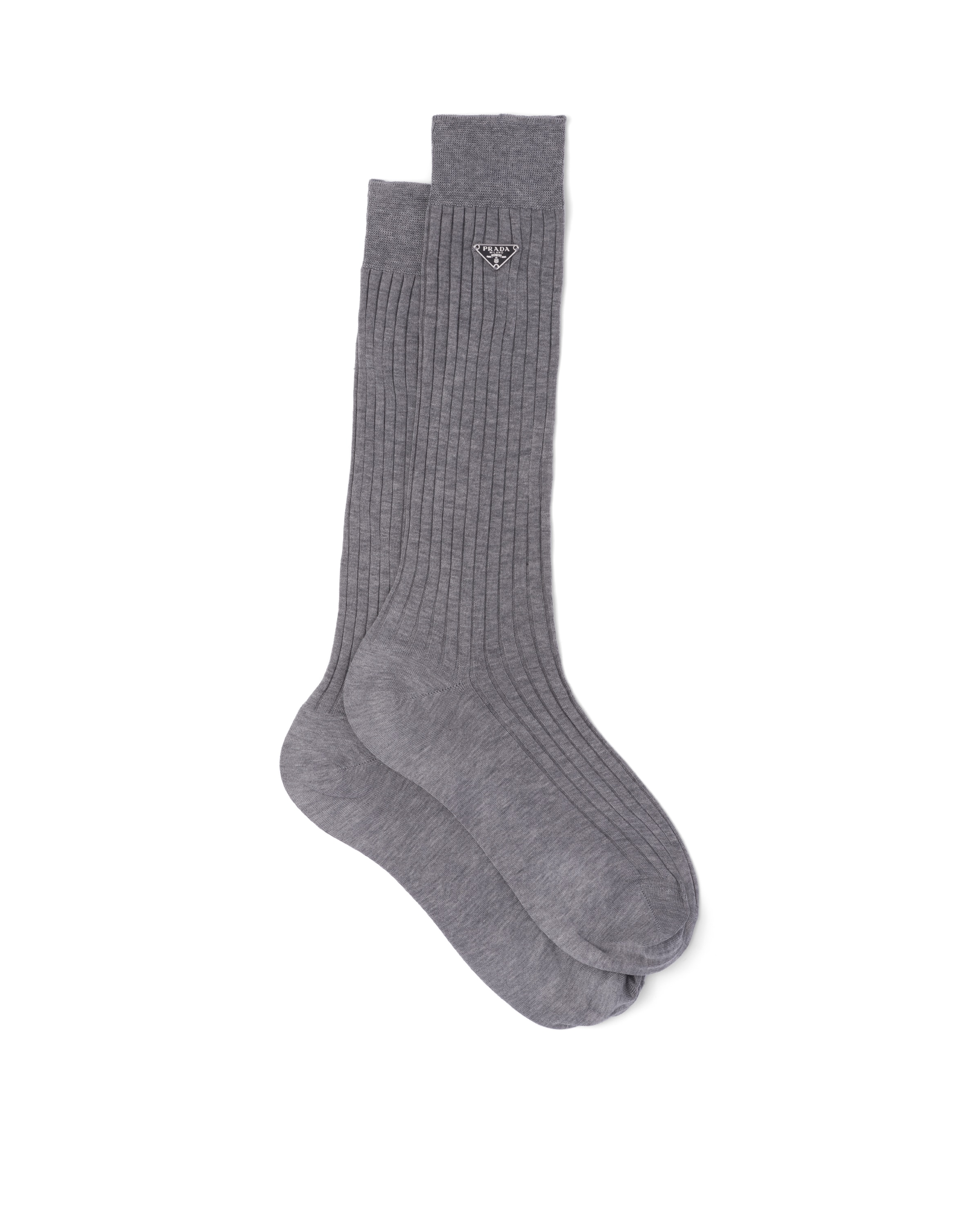 Cotton Socks, Woman, Grey, Size II