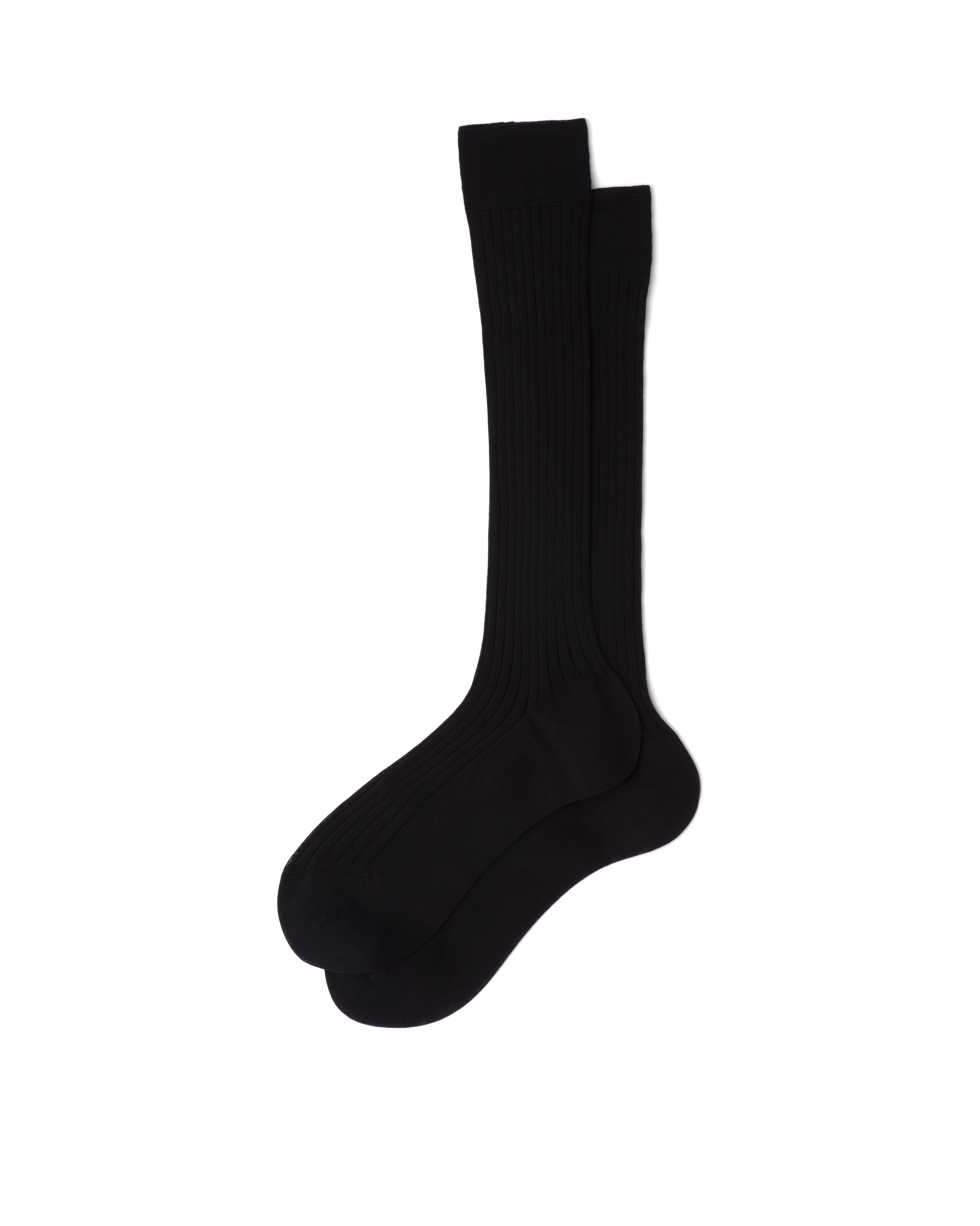 Prada Calze In Cotone, Donna, Nero, Taglia III