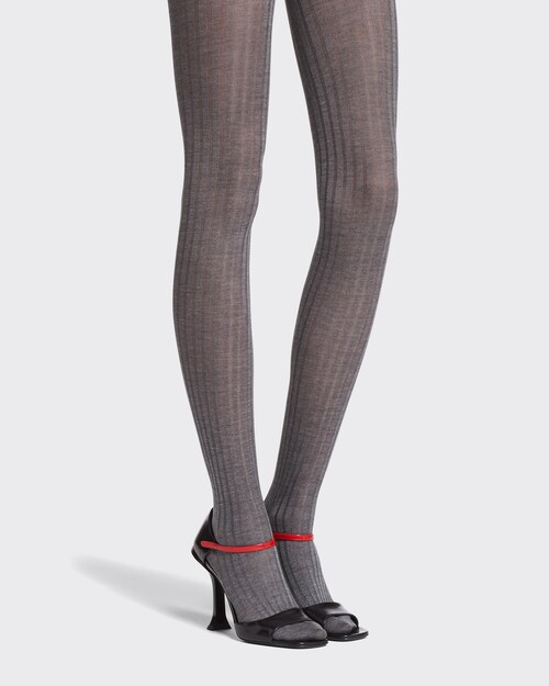 Slate Gray Silk leggings | Prada