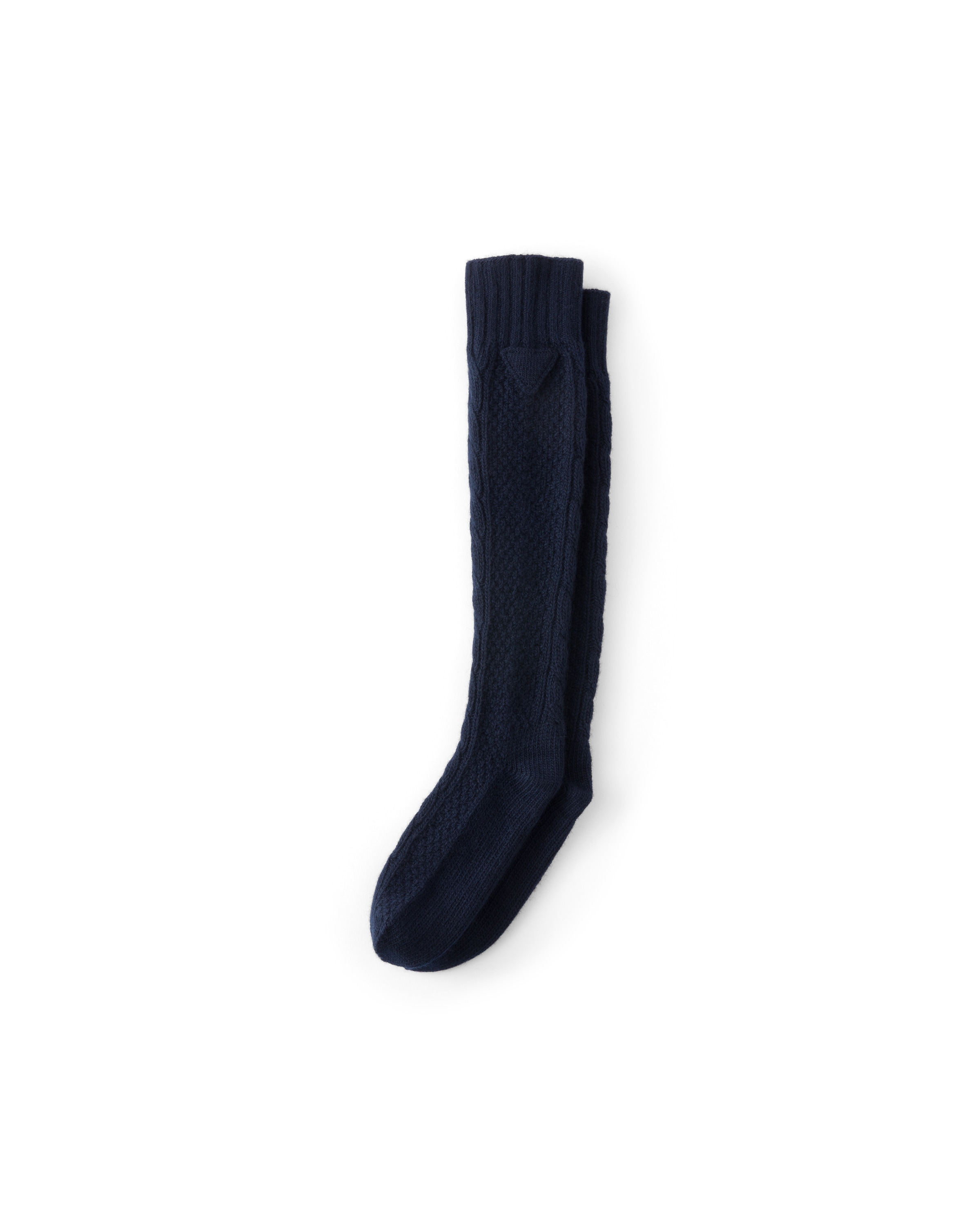 Prada Wool And Cashmere Socks In Blue