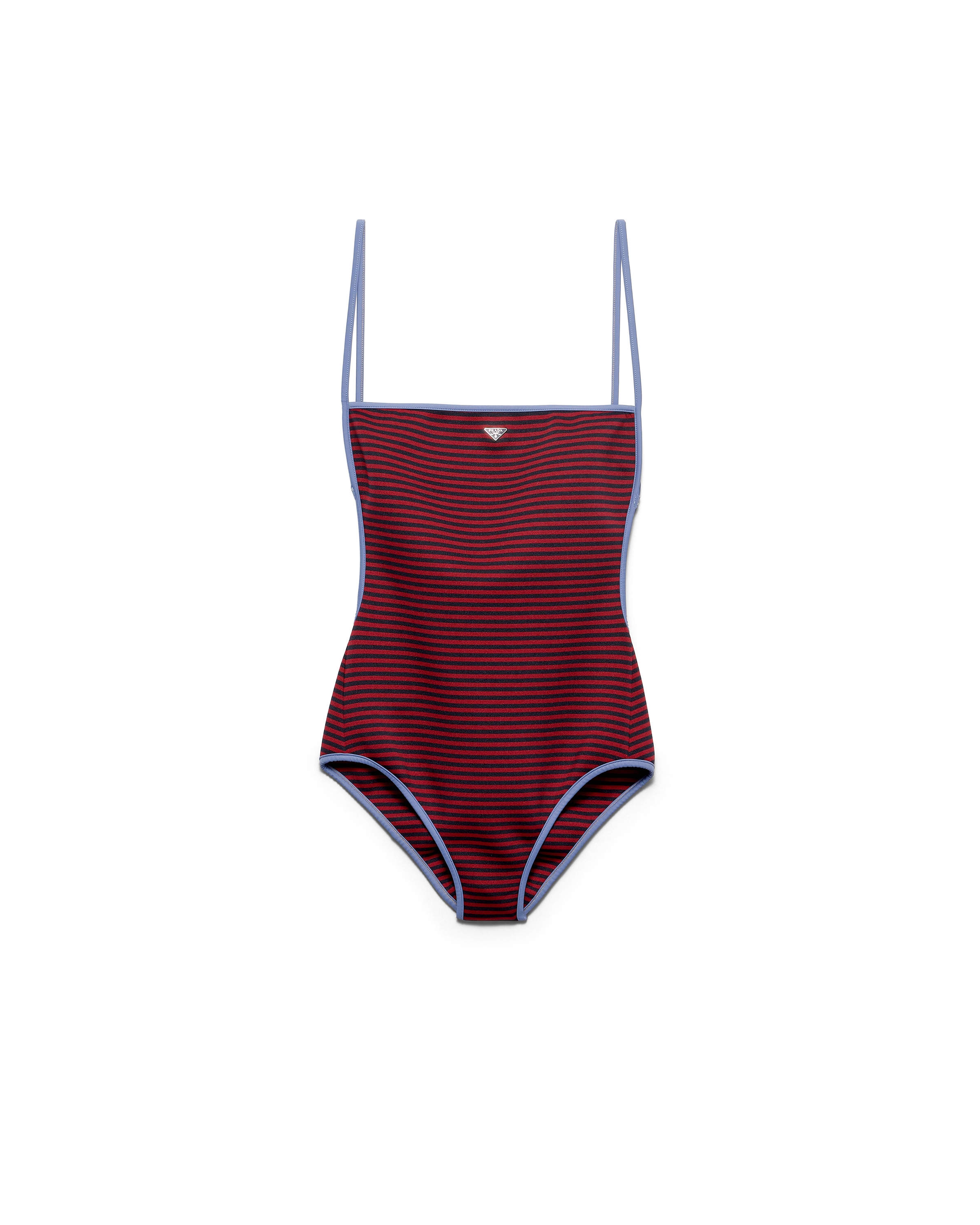 One-piece Interlock Jersey Swimsuit, Woman, Amaranth Red/aviator Blue, Size S