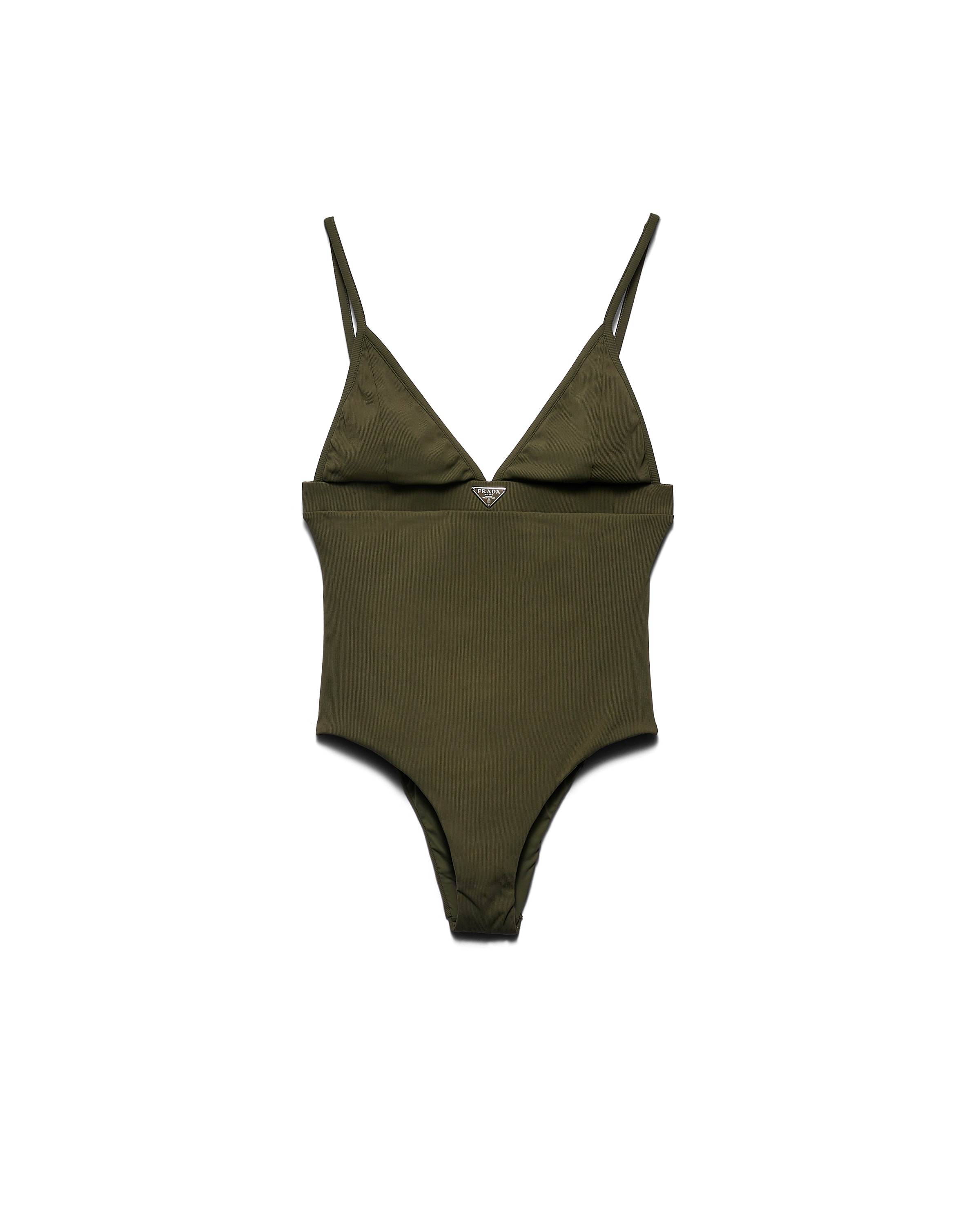 Prada Costume Intero A Costine, Donna, Mimetico, Taglia XS