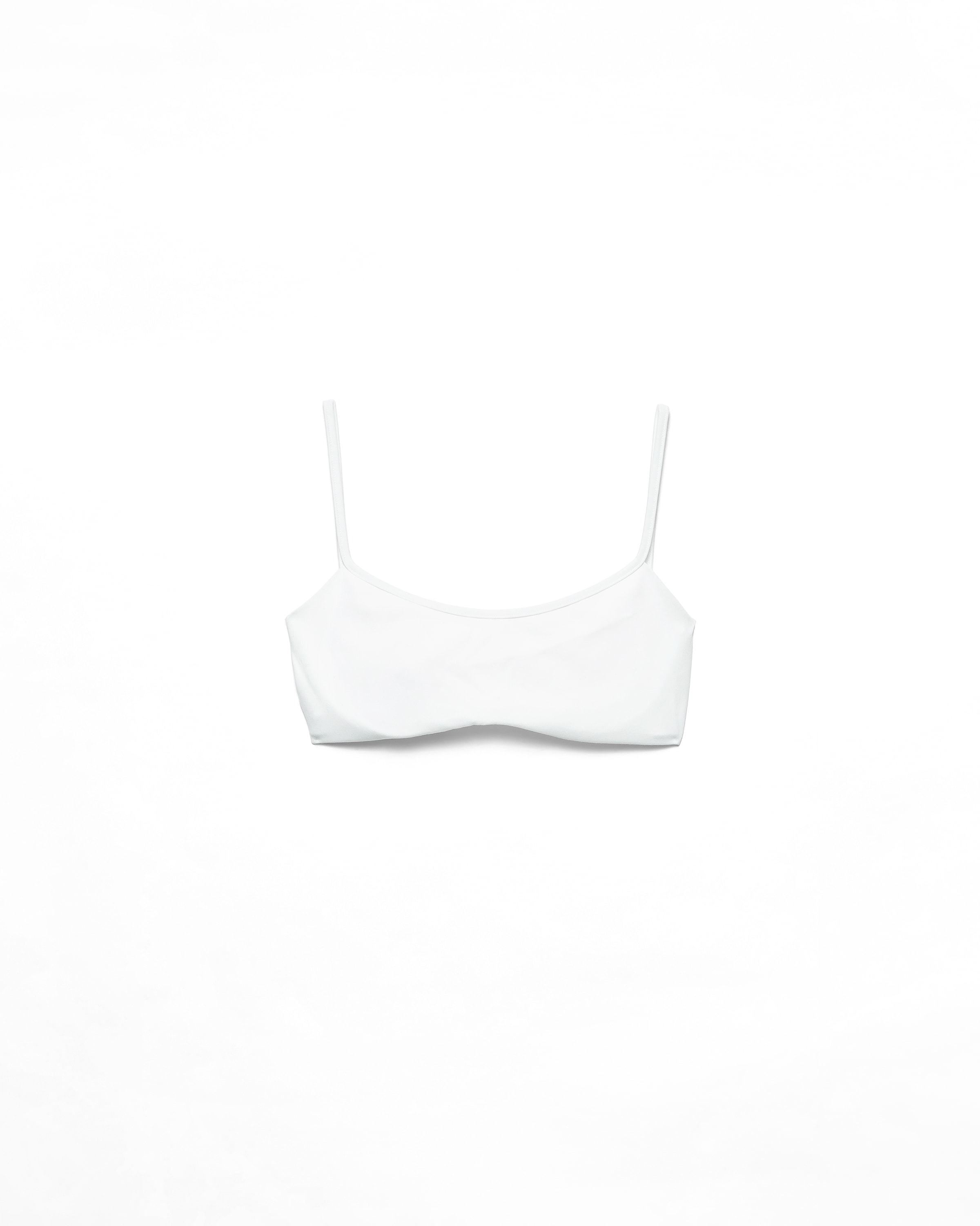 Prada top Bikini In Jersey Stretch, Donna, Bianco, Taglia XS