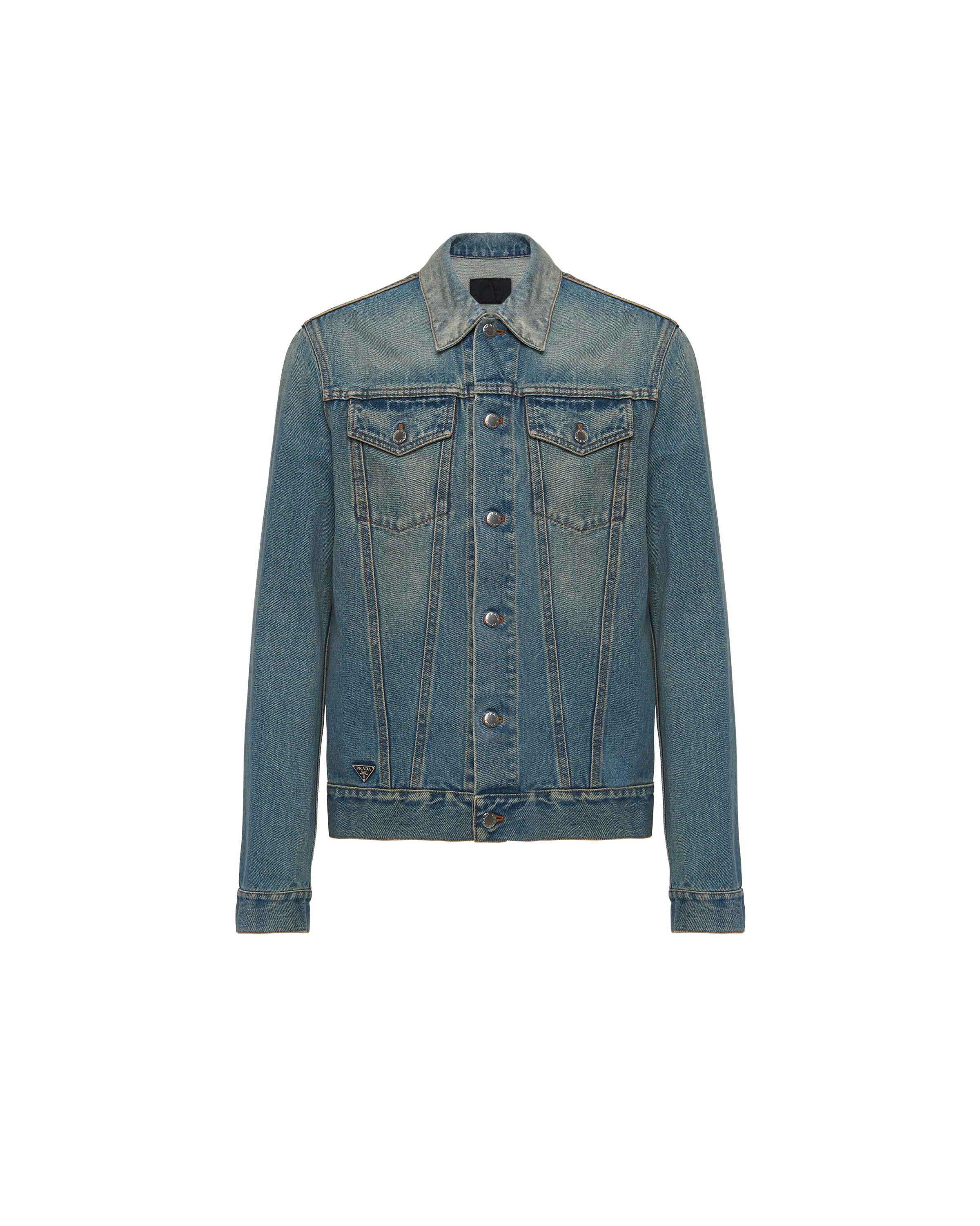 Prada Denim Logo Patch Jacket