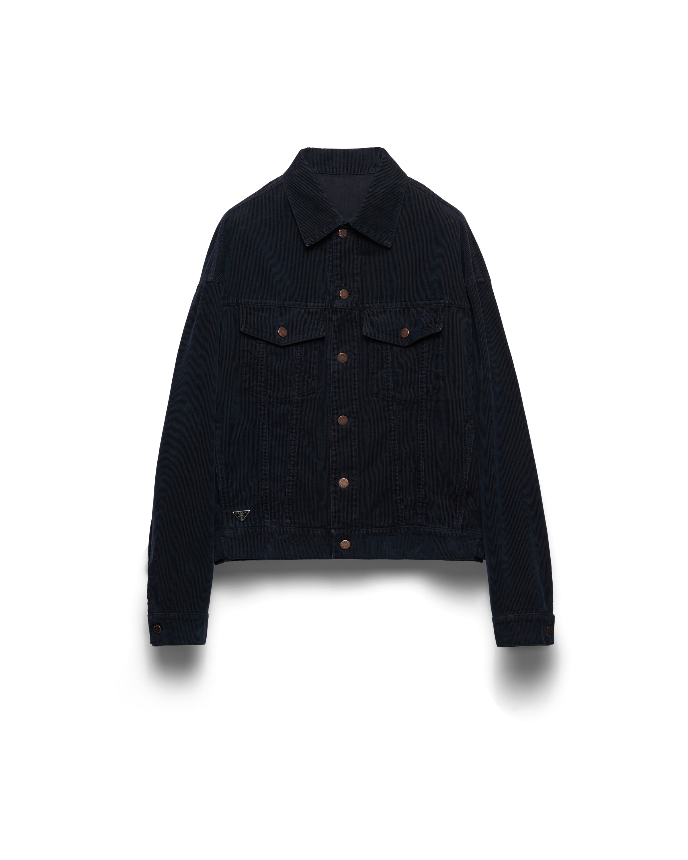 Prada Blousonjacke Aus Cord, Herren, Blau, Größe S