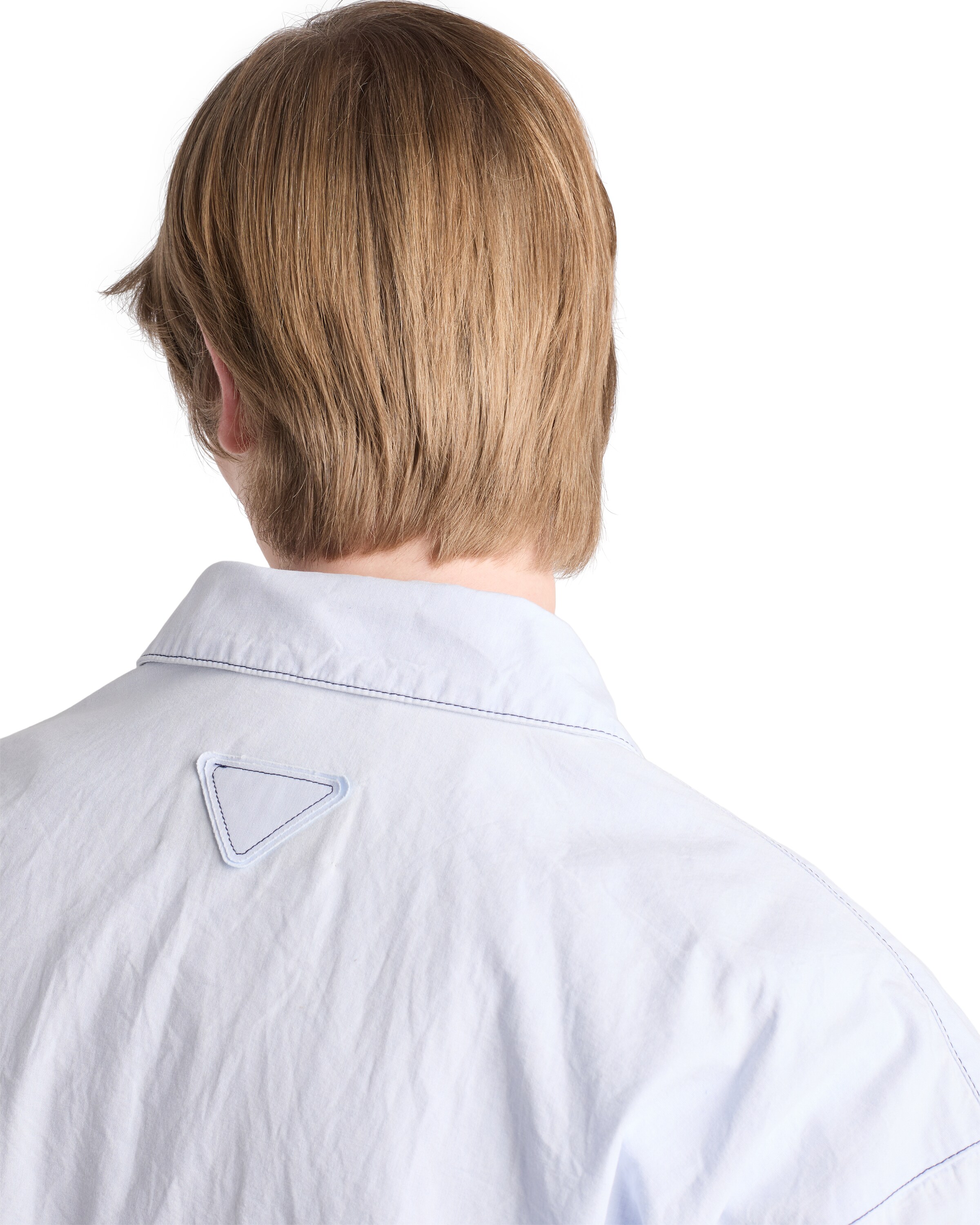 Prada Chambray Blouson Jacket In White