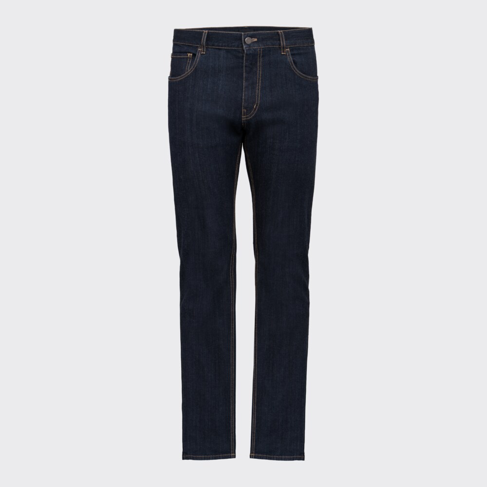 Prada Tapered-fit stretch-denim trousers 1