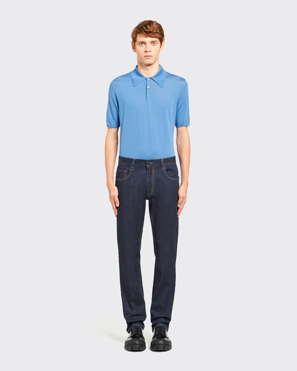 Navy Denim trousers | Prada