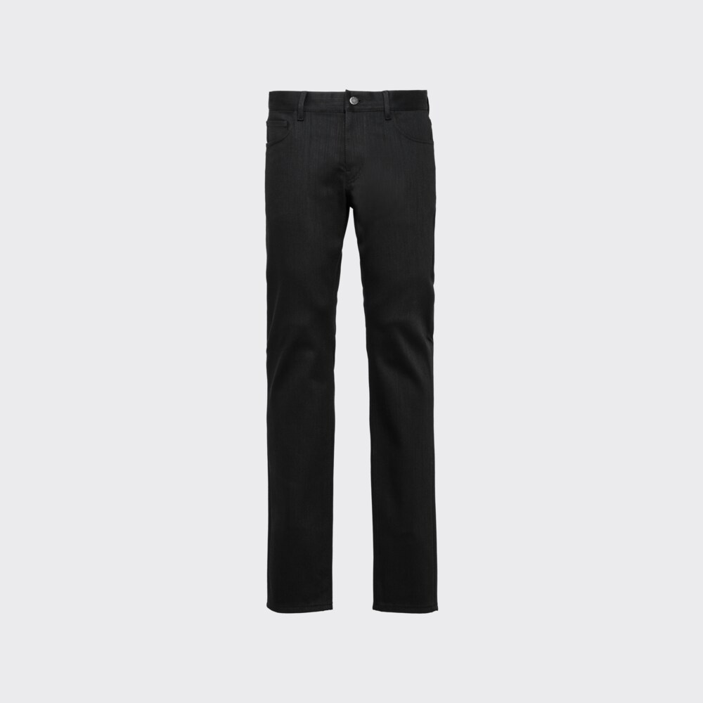 Prada Five-pocket stretch-denim trousers 1