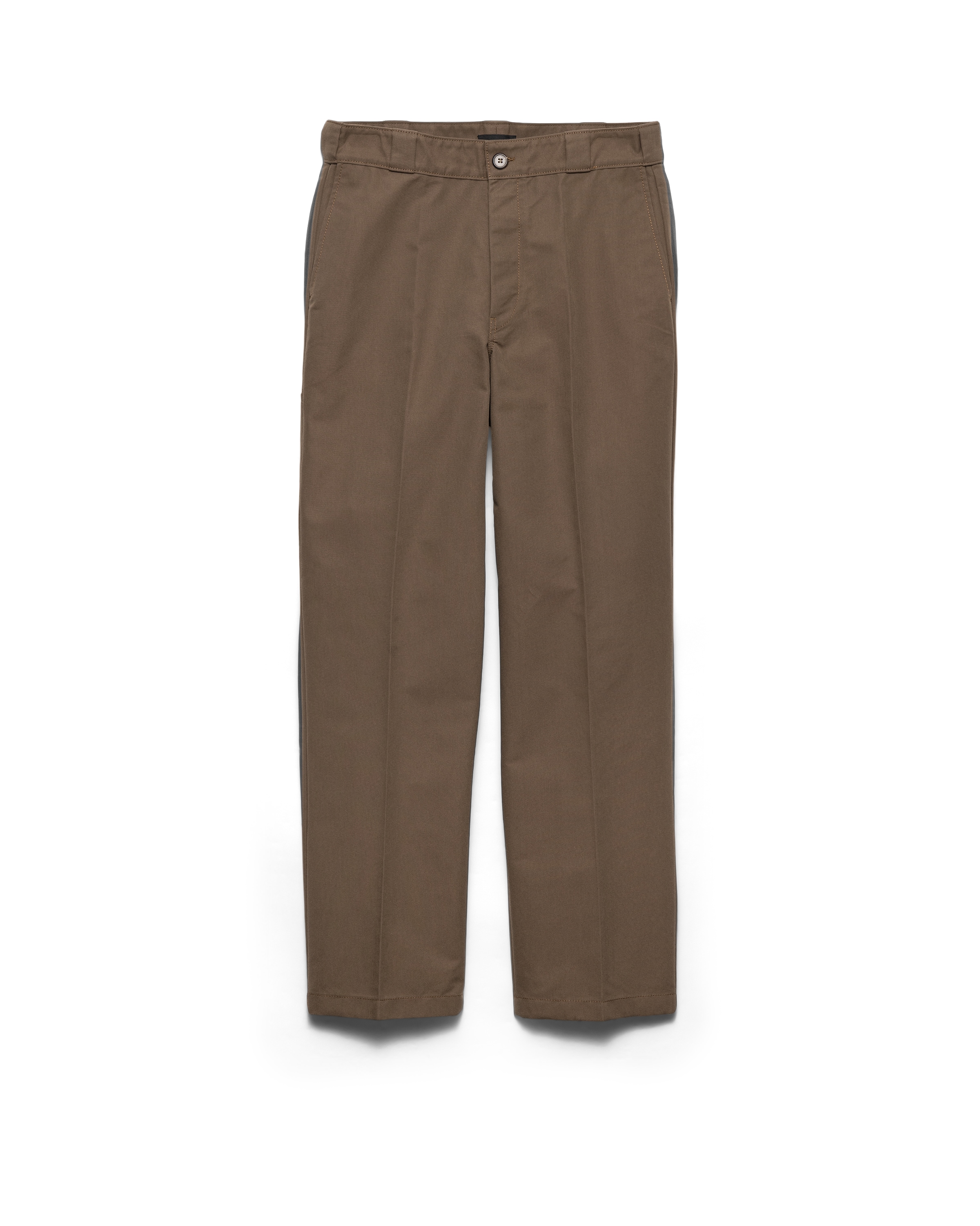 Prada Technical Canvas Pants In Brown