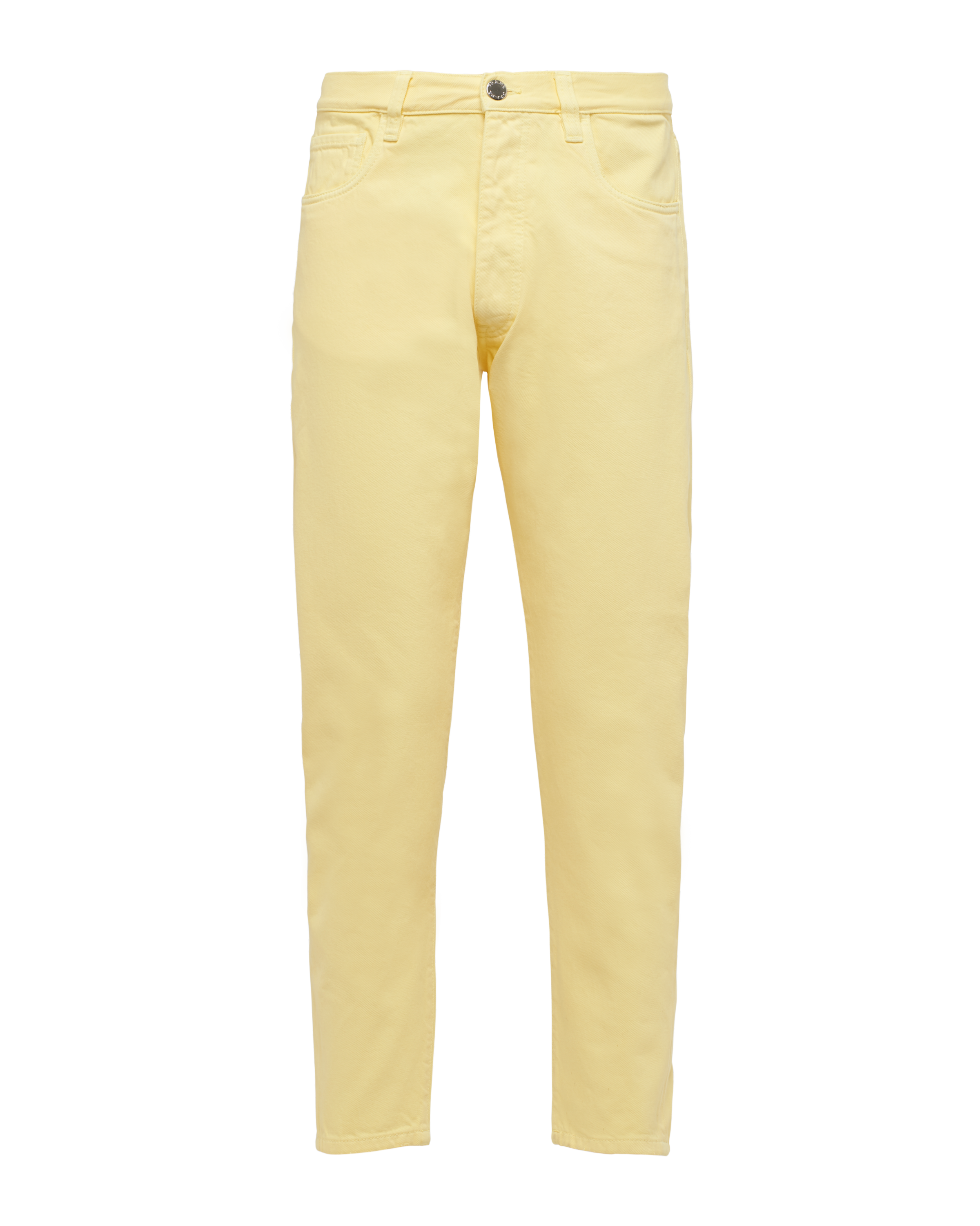 jeans with triangle logo on back pocket