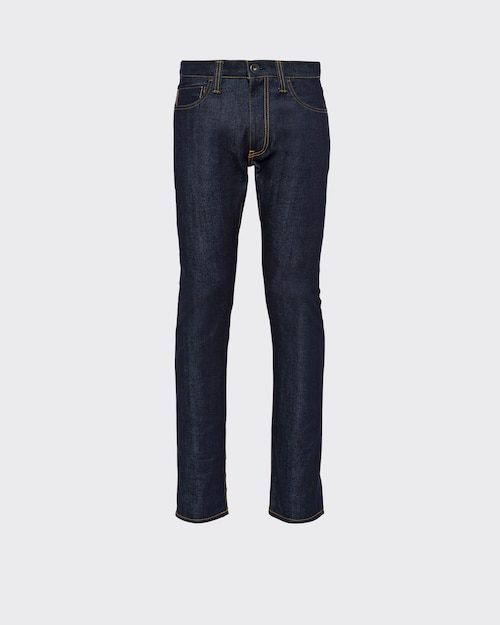 Navy Selvedge denim five-pocket jeans 