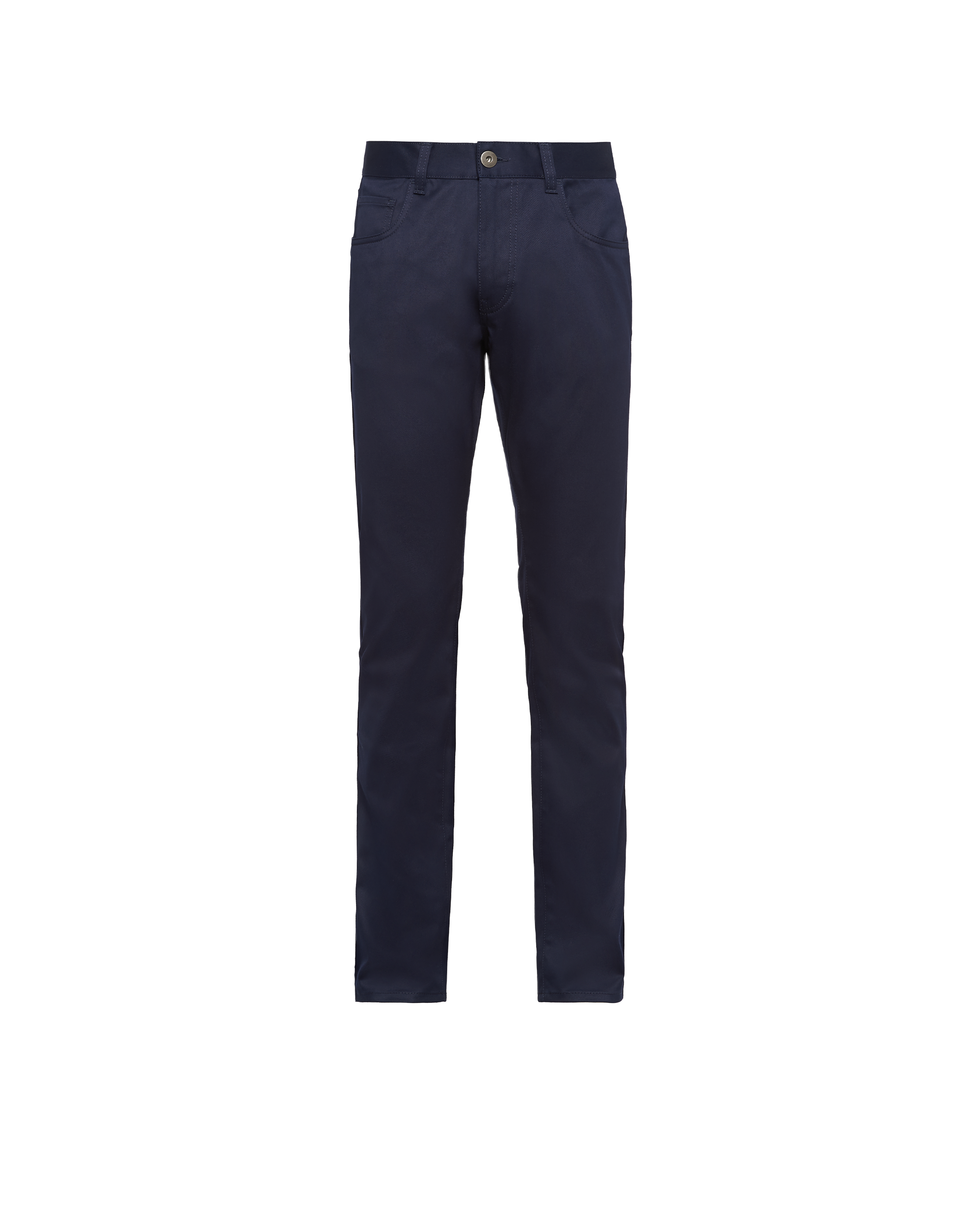 Prada Five-pocket Stretch Drill Jeans In Navy