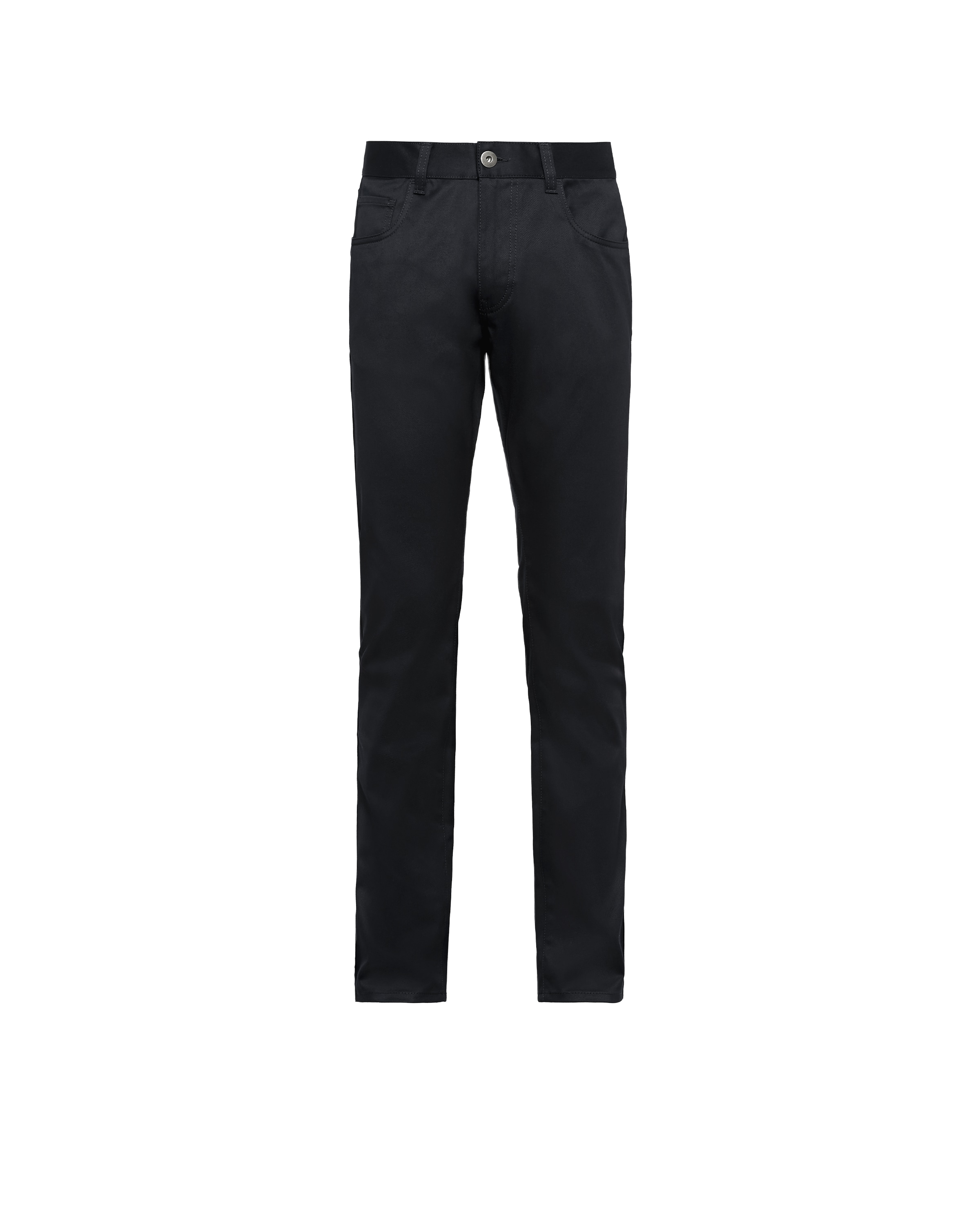 Prada Jean Cinq Poches En Coton Stretch, Homme, Noir, Taille 28