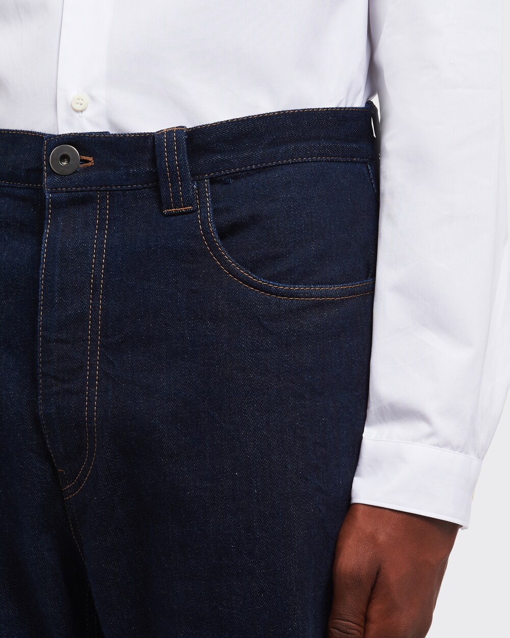 Navy Indigo denim five-pocket jeans | Prada
