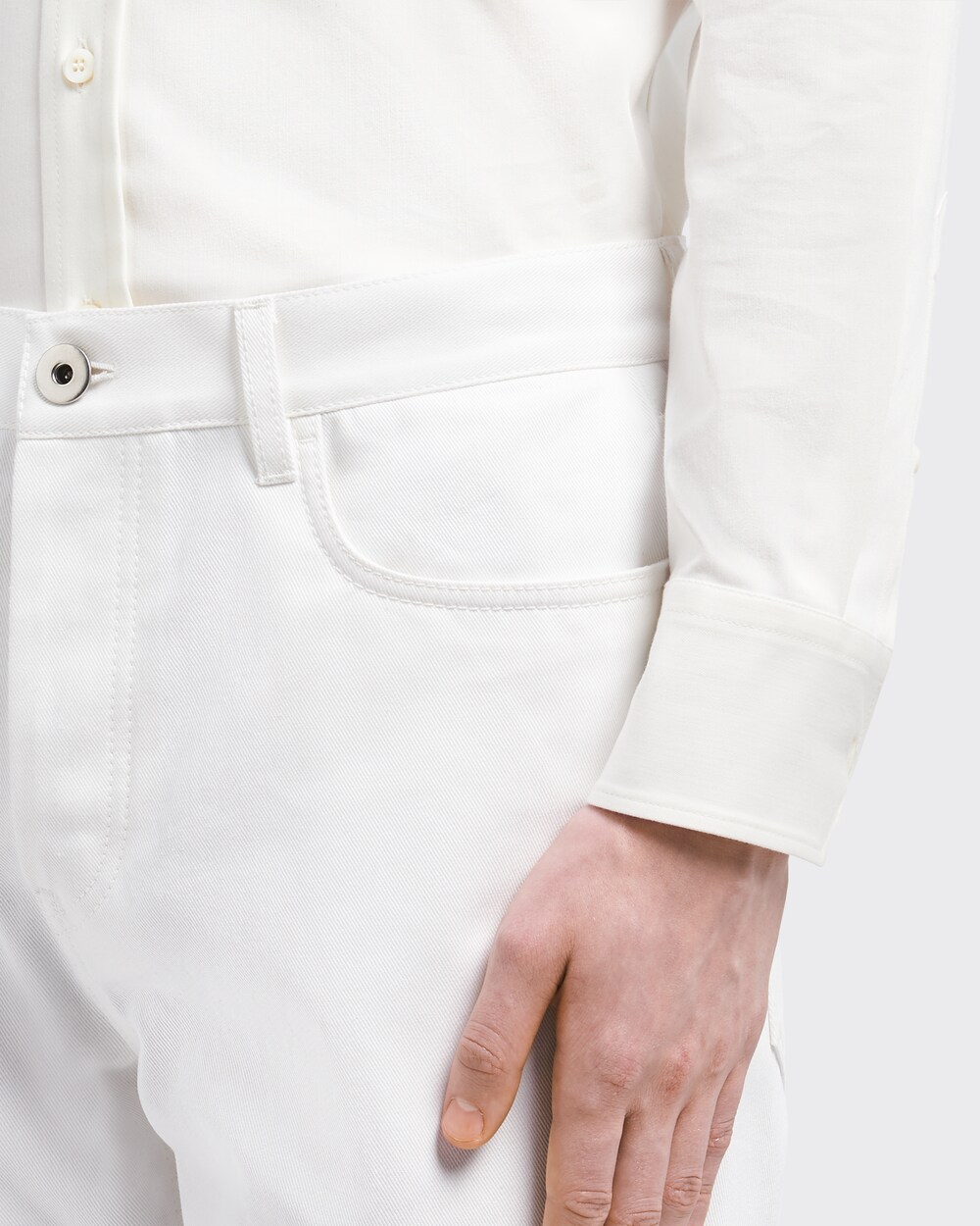 Optical White Five-pocket drill pants 