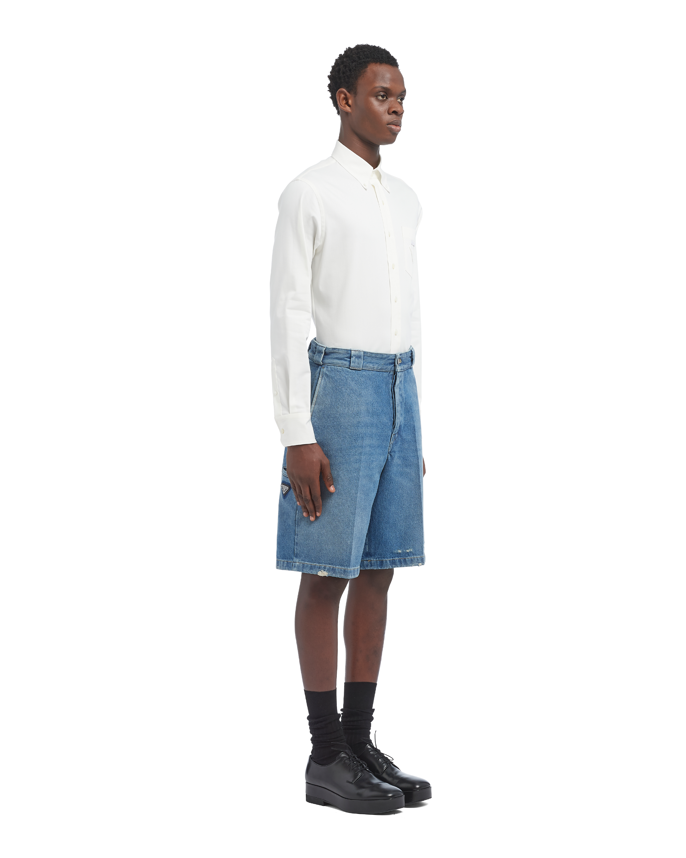 Prada denim shorts clearance