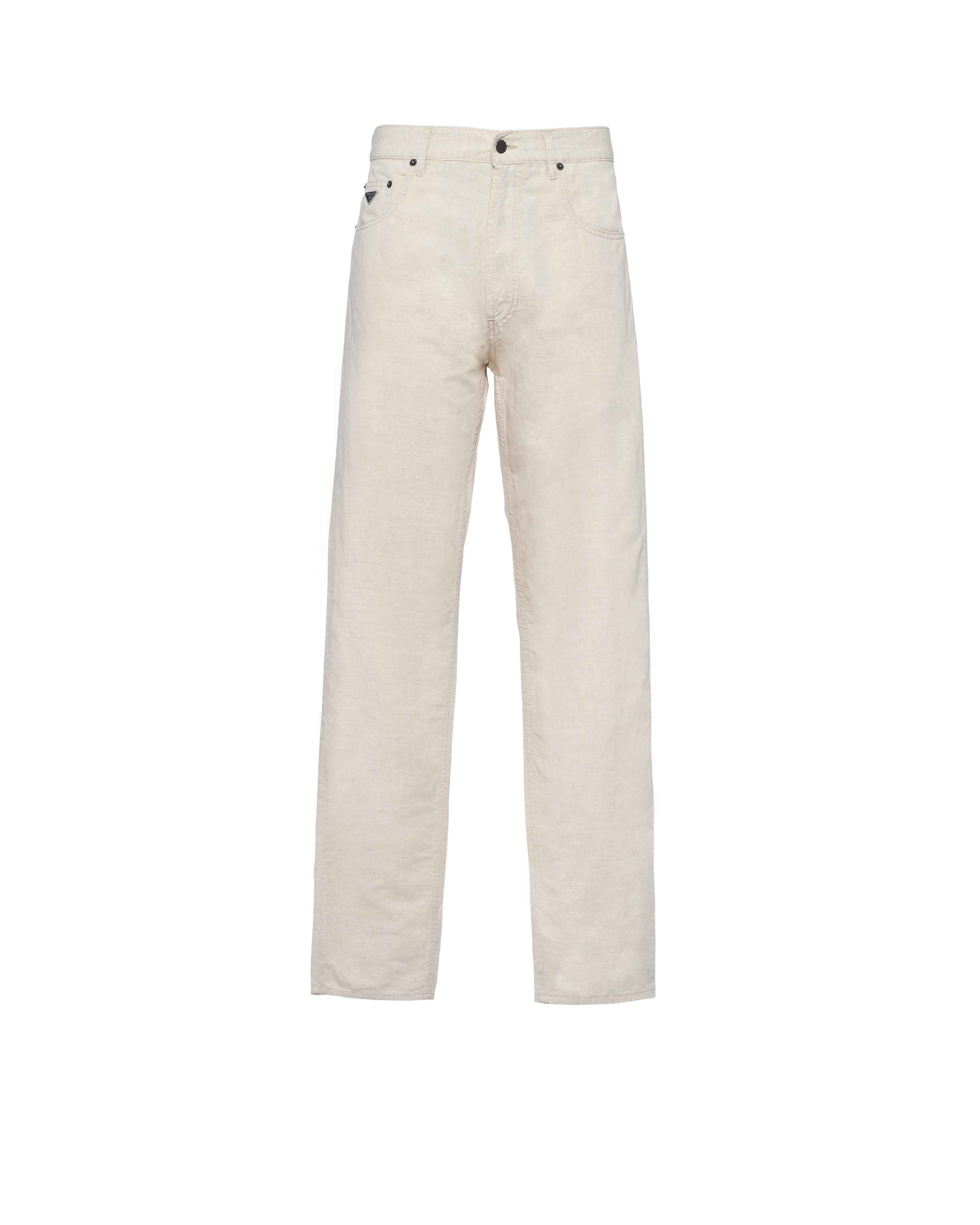 Prada Jeans In Chambray, Uomo, Naturale, Taglia 30