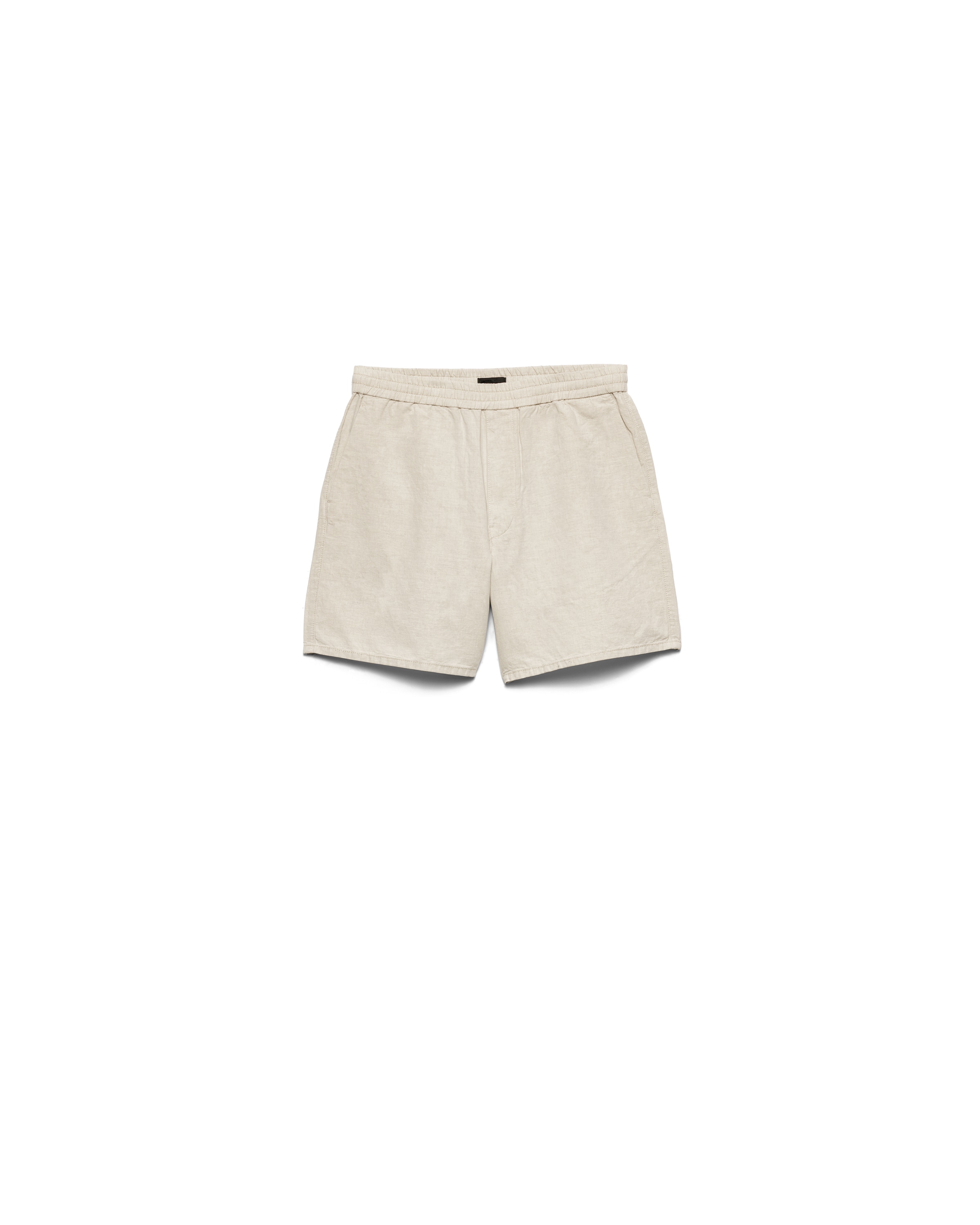 Prada Bermuda In Chambray, Uomo, Naturale, Taglia XL