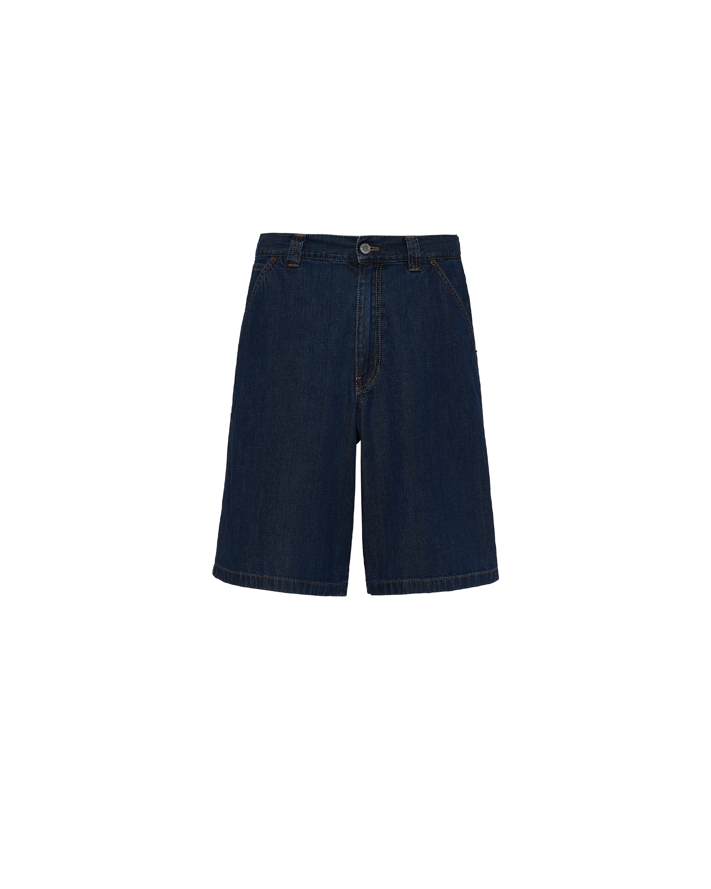 Prada Bermuda In Light Denim, Uomo, Blu, Taglia 35