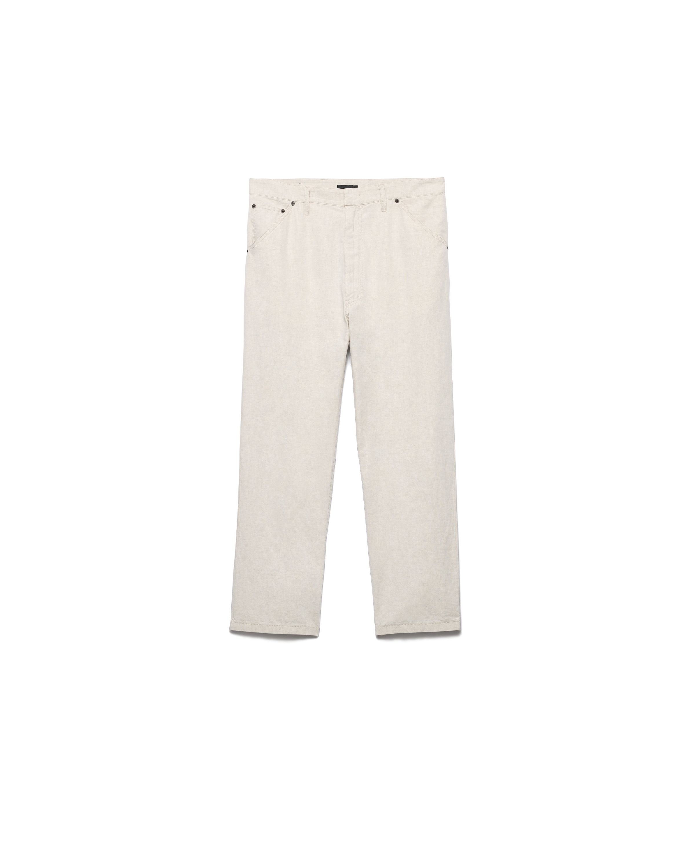 Prada Hose Aus Chambray, Herren, Natur, Größe L