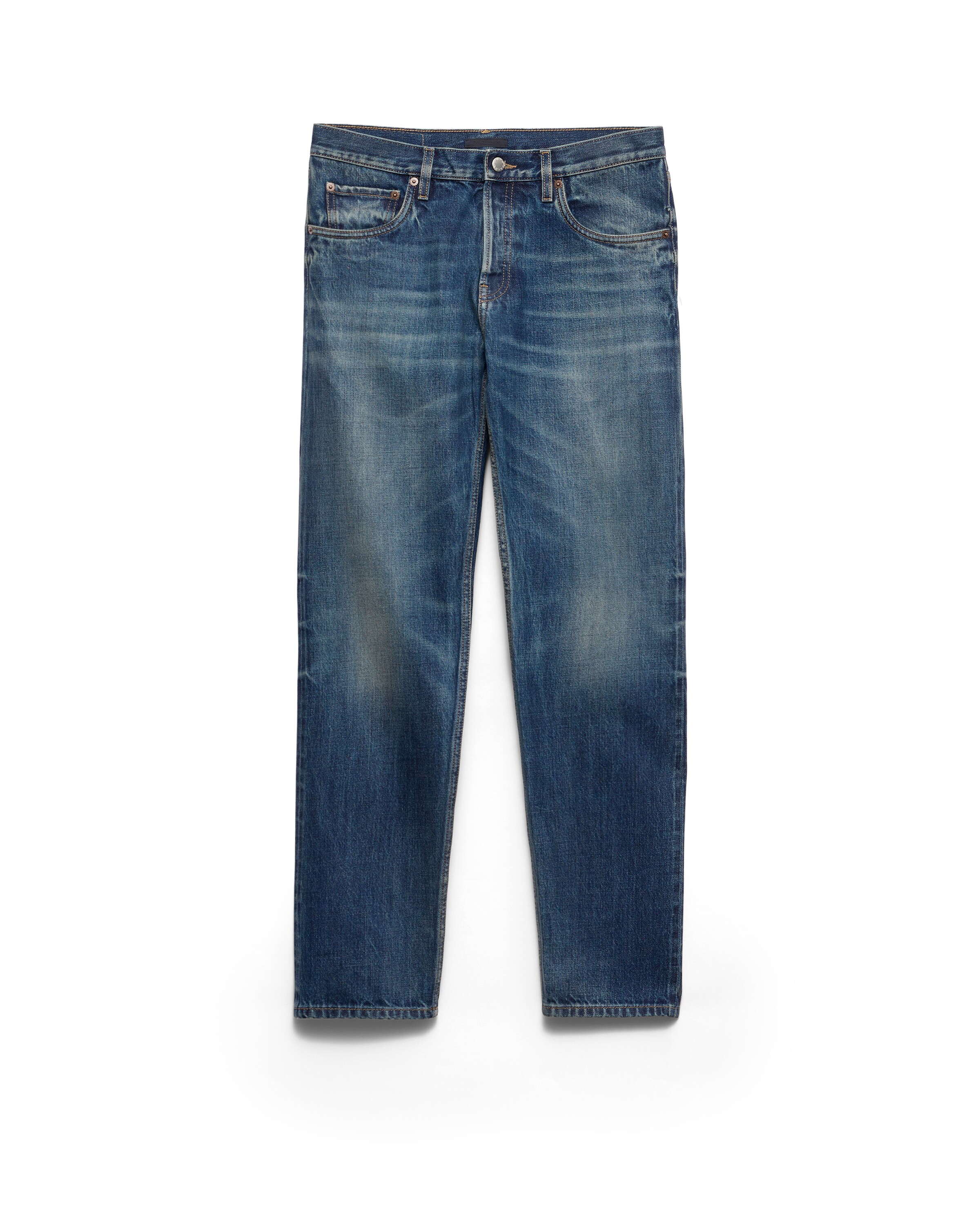 Prada Jeans Cinque Tasche In Selvage Denim, Uomo, Blu, Taglia 32