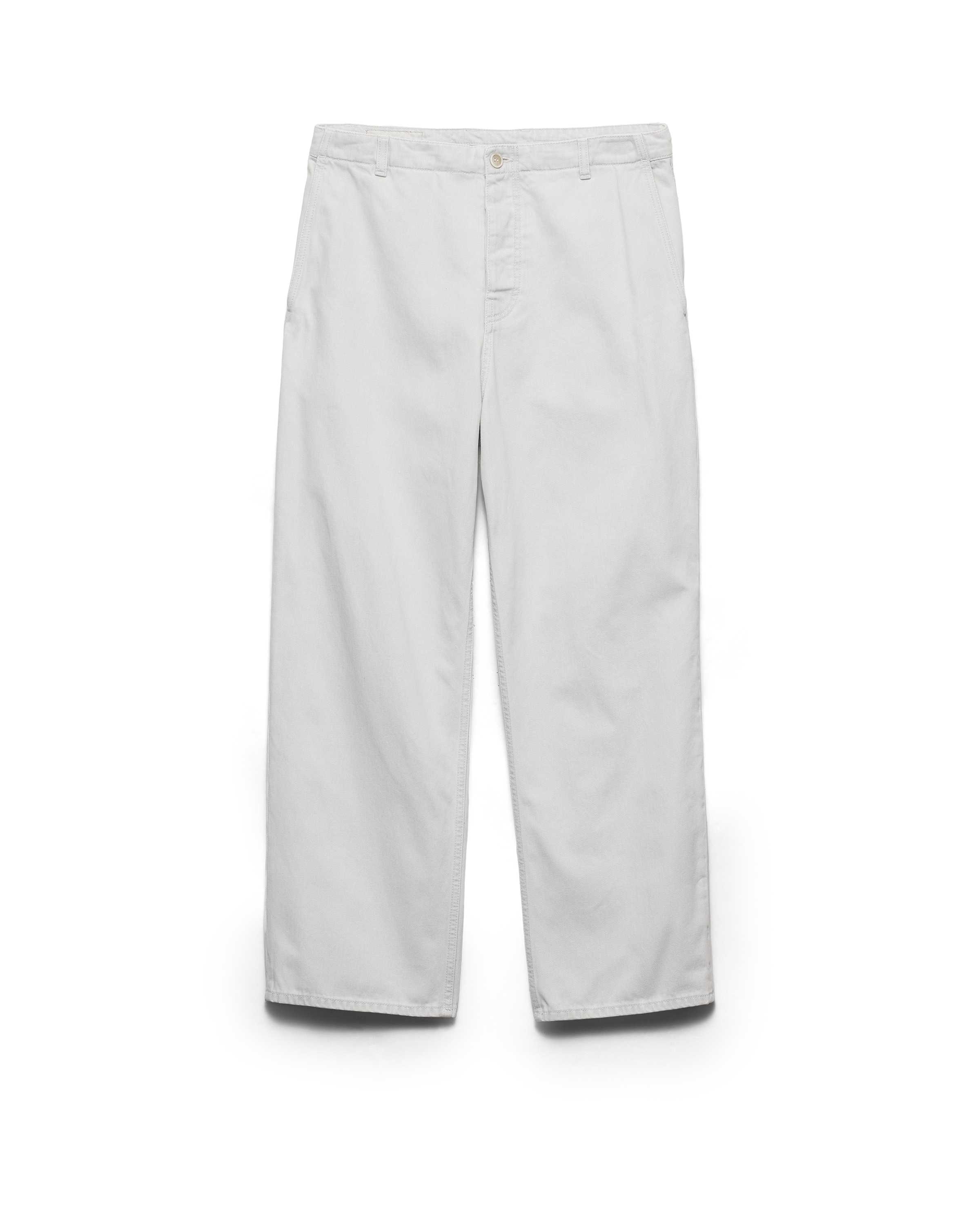 Prada Regular Bleached Denim Jeans In White