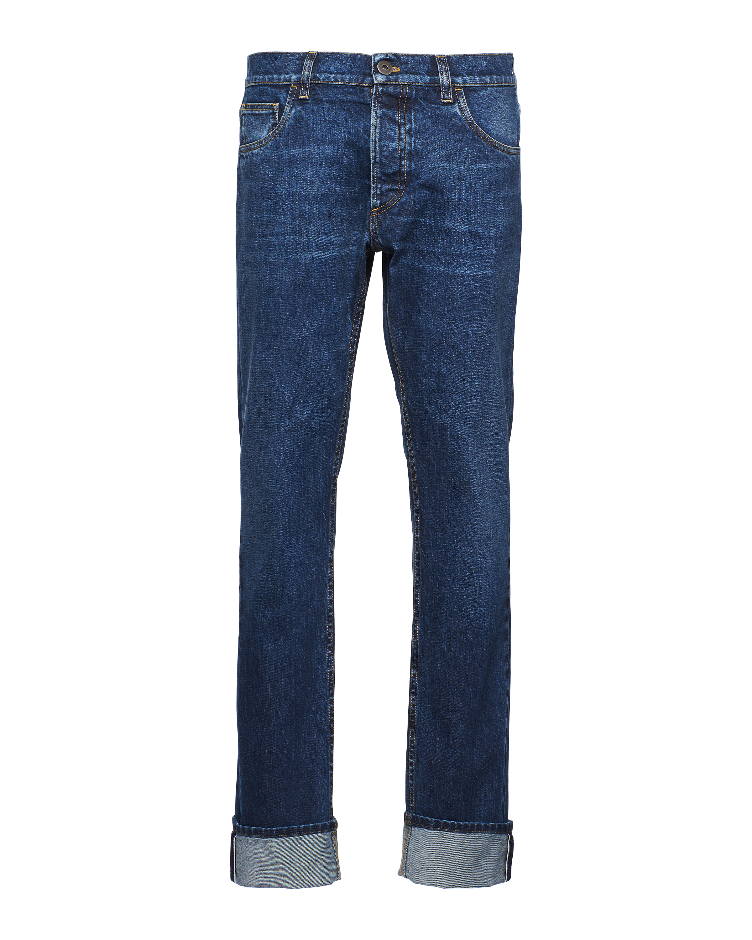 Navy Five-pocket selvage denim jeans 