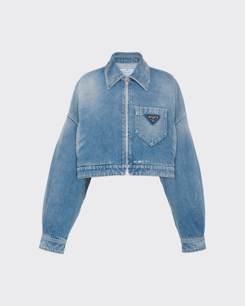 cropped jean jacket