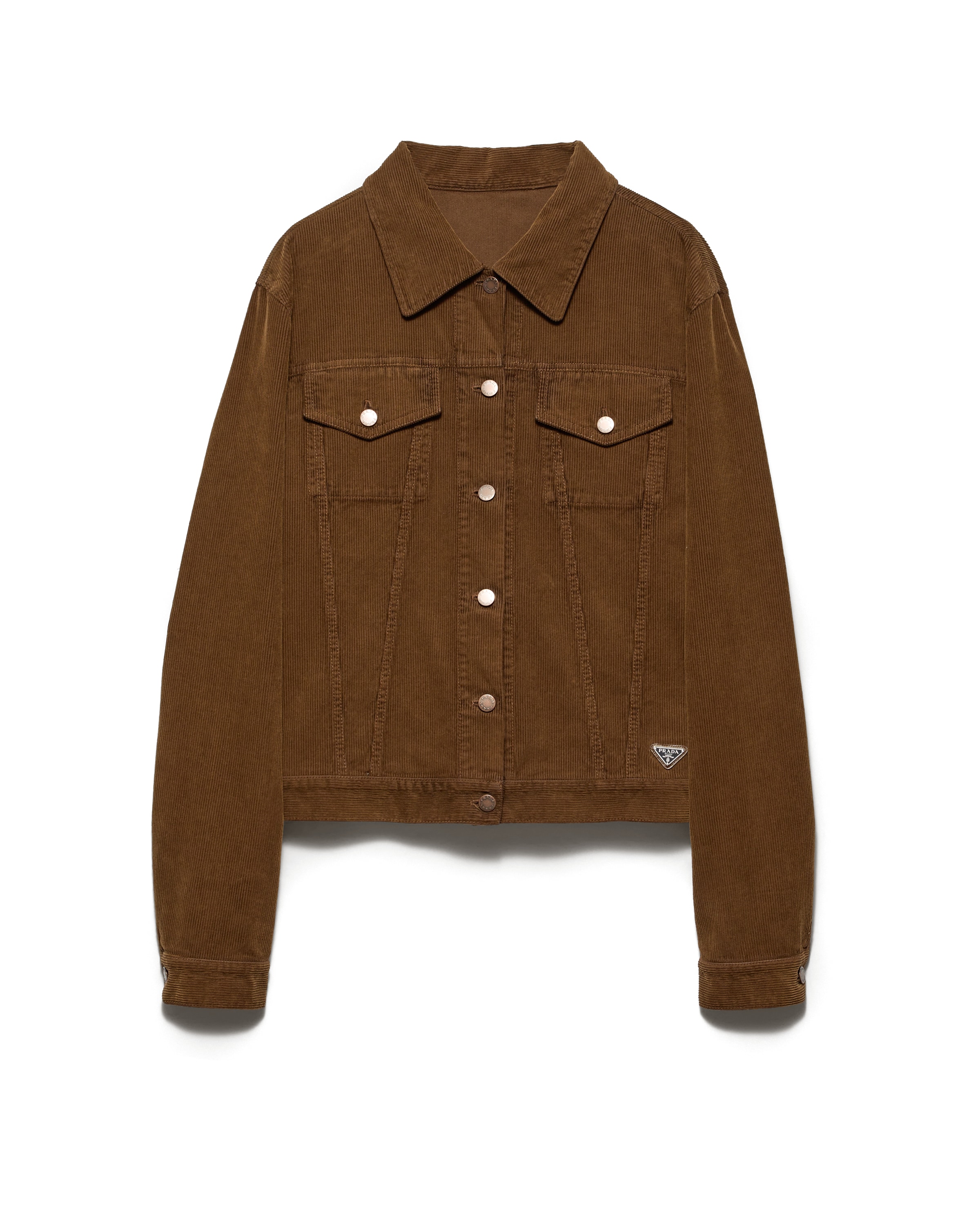 Prada Blousonjacke Aus Cord, Damen, Karamell, Größe L