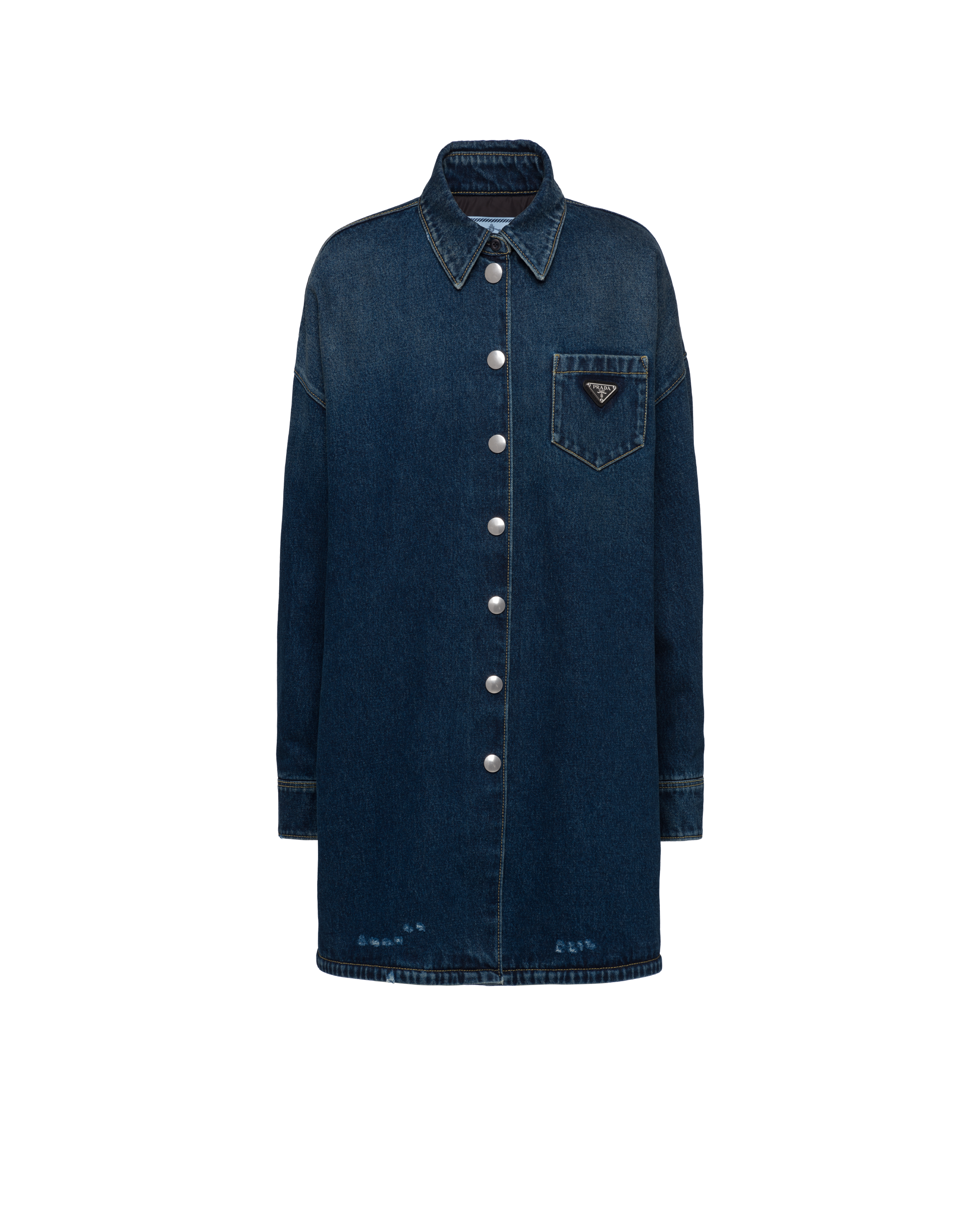 Prada Oversized Organic Denim Shirt 超希少】PRADA Oversized