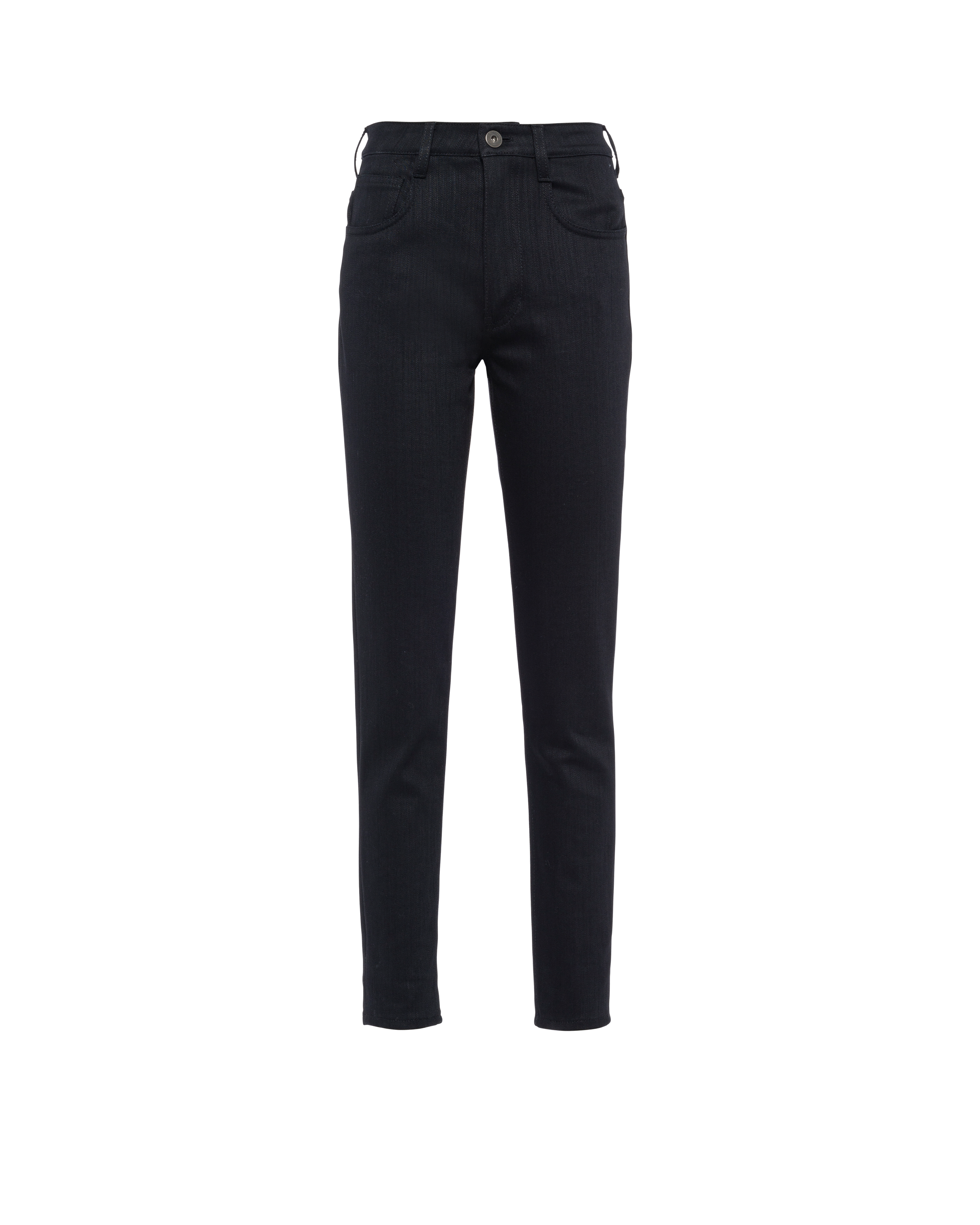 Black Stretch denim five-pocket jeans | Prada