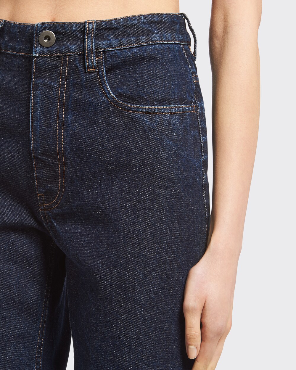 Navy Indigo denim five-pocket jeans | Prada