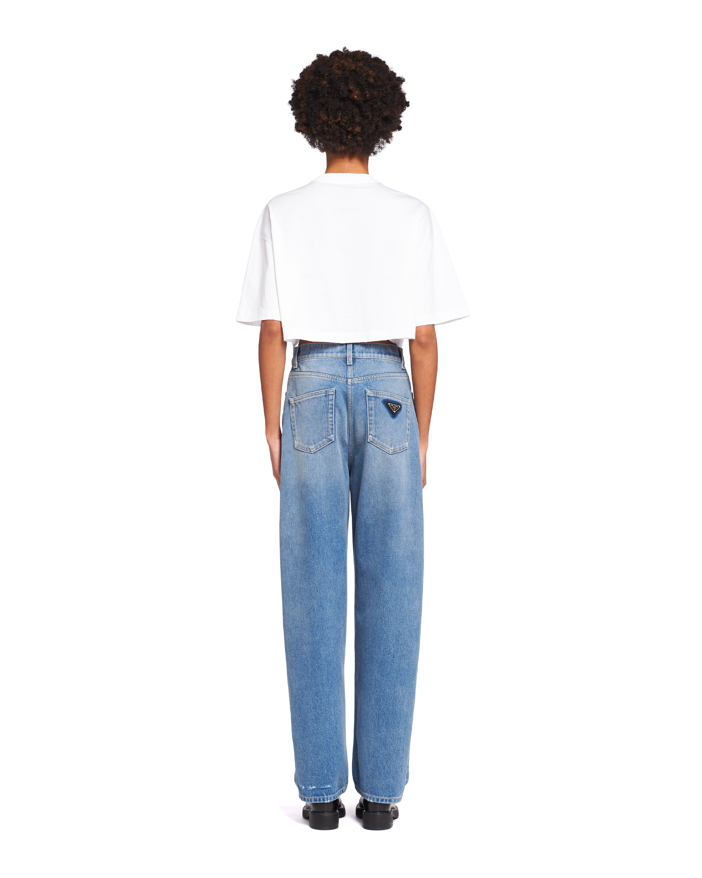 Prada Organic denim five\u002Dpocket trousers 4