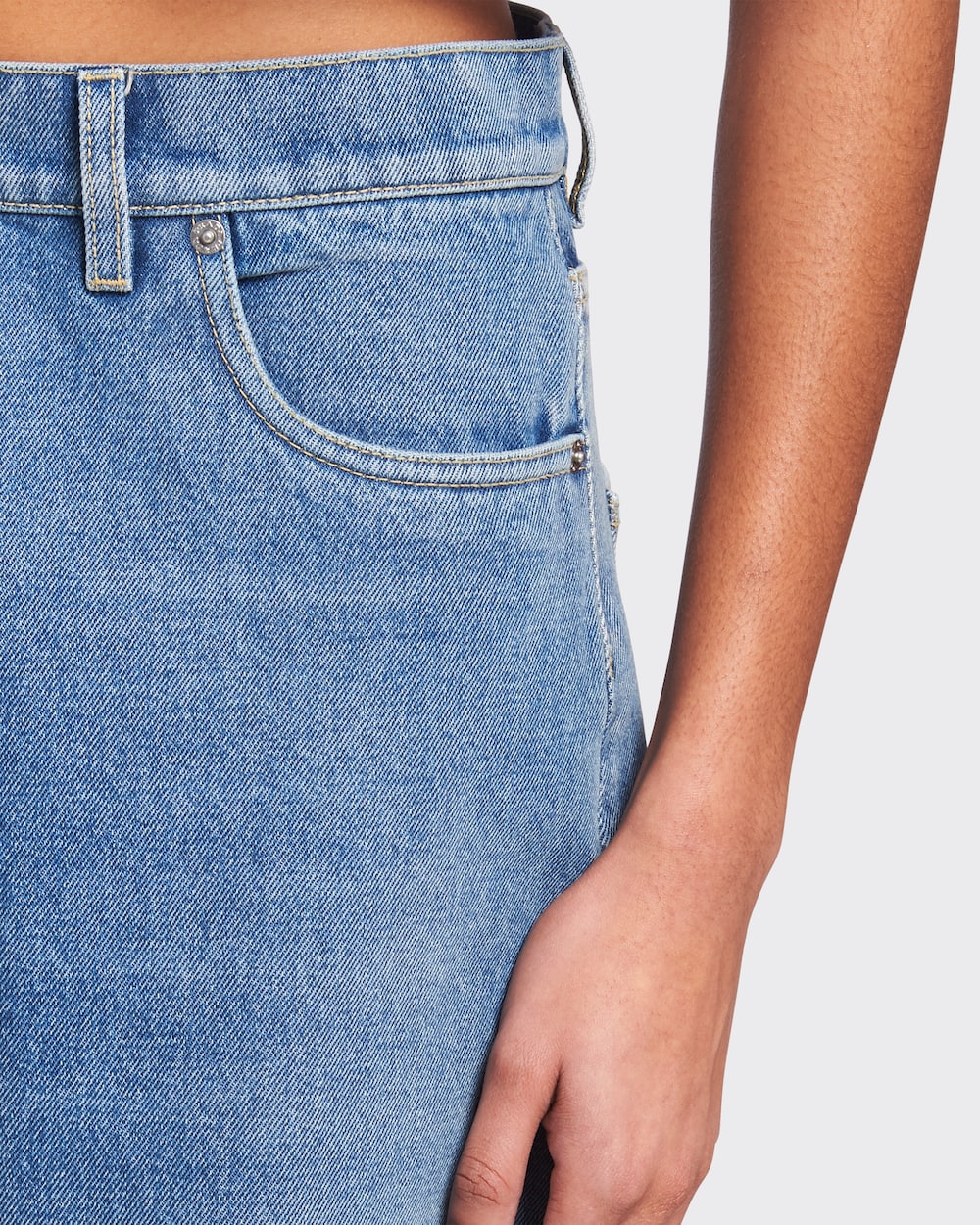 Pantaloni cinque tasche in denim organico Blu | Prada