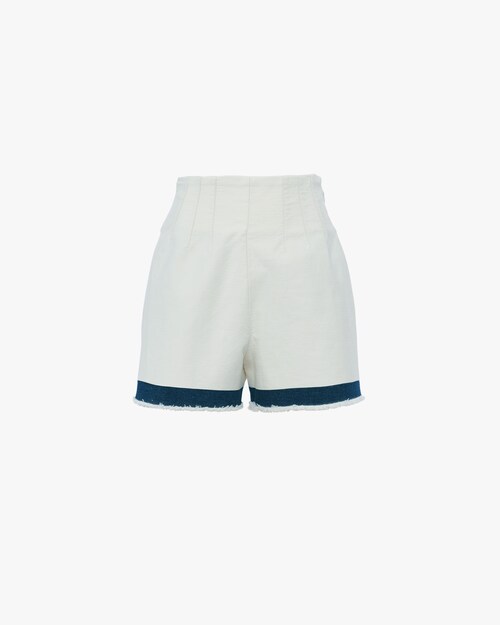 prada denim shorts