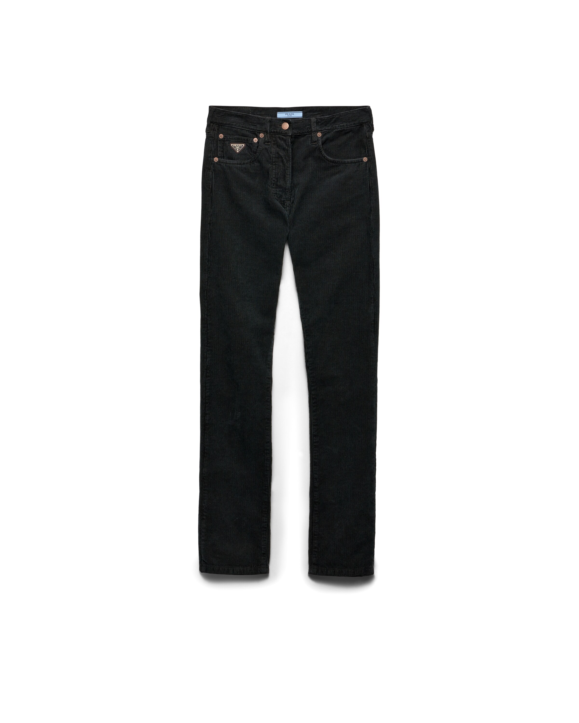 Prada Five-pocket-jeans Aus Cord, Damen, Schwarz, Größe 27