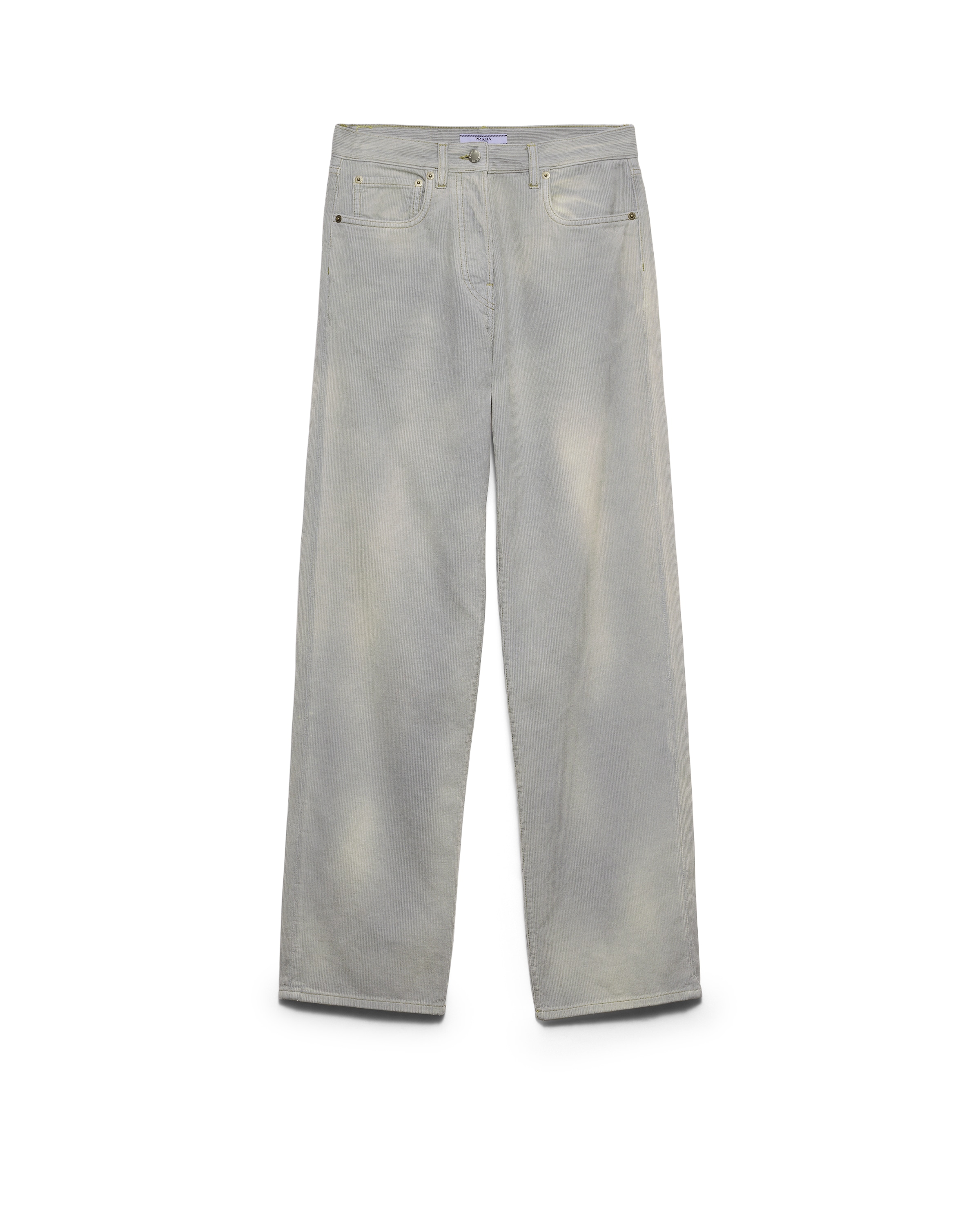 Prada Jeans In Velluto A Coste, Donna, Light Blu, Taglia 30