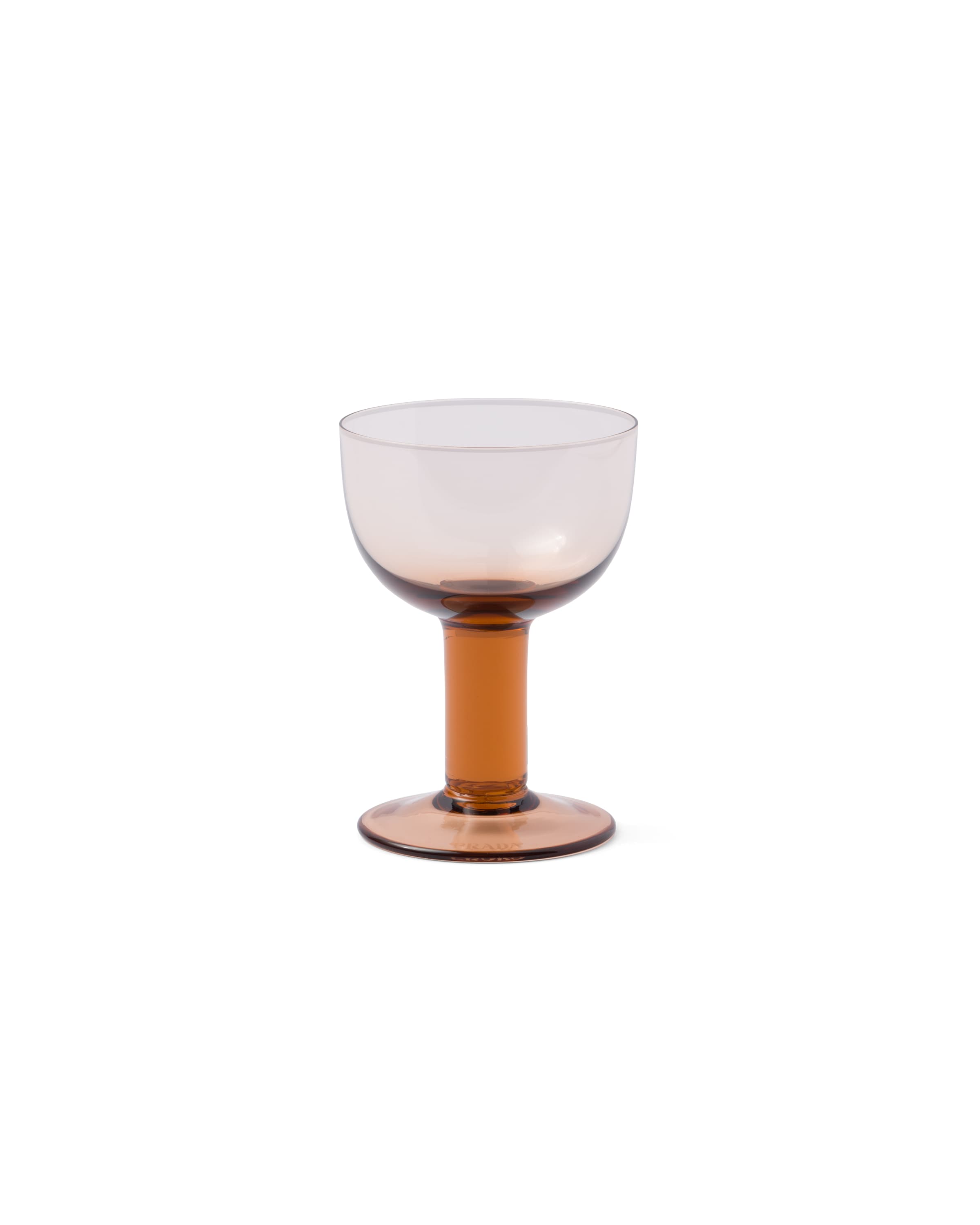 Prada Set Of Two Crystal Red Wine Glasses - Plinth In Transparent