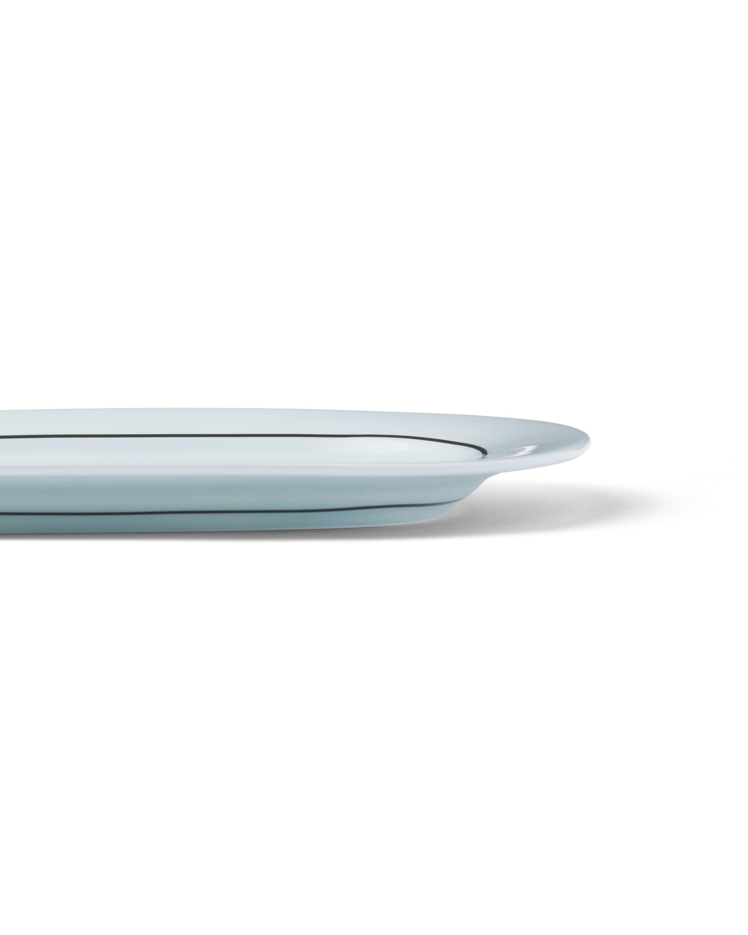 Prada Rectangular Porcelain Tray - Celadon In Celadon Light Blue