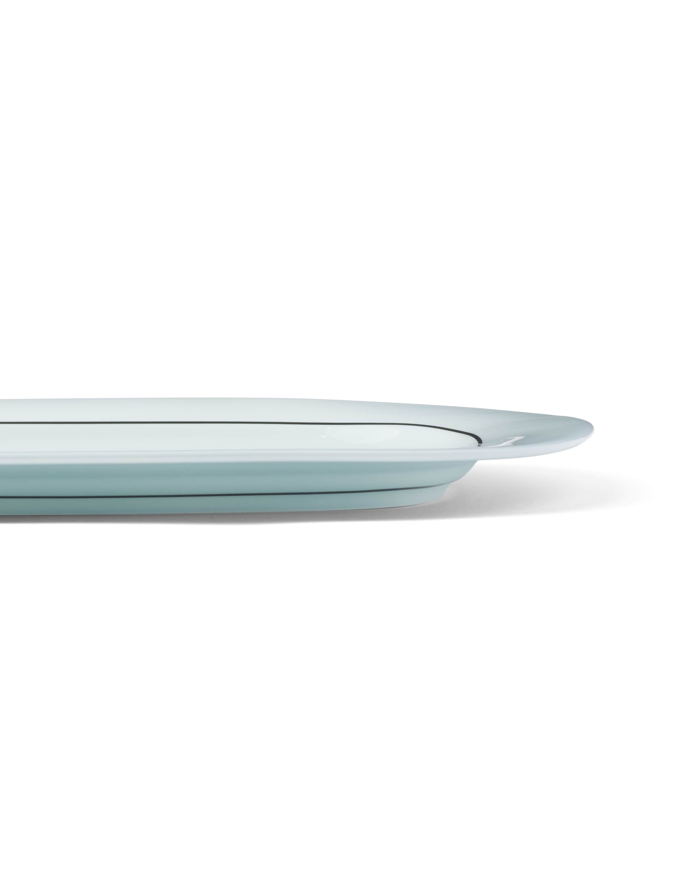 Prada Rectangular Porcelain Tray - Celadon In Celadon Light Blue