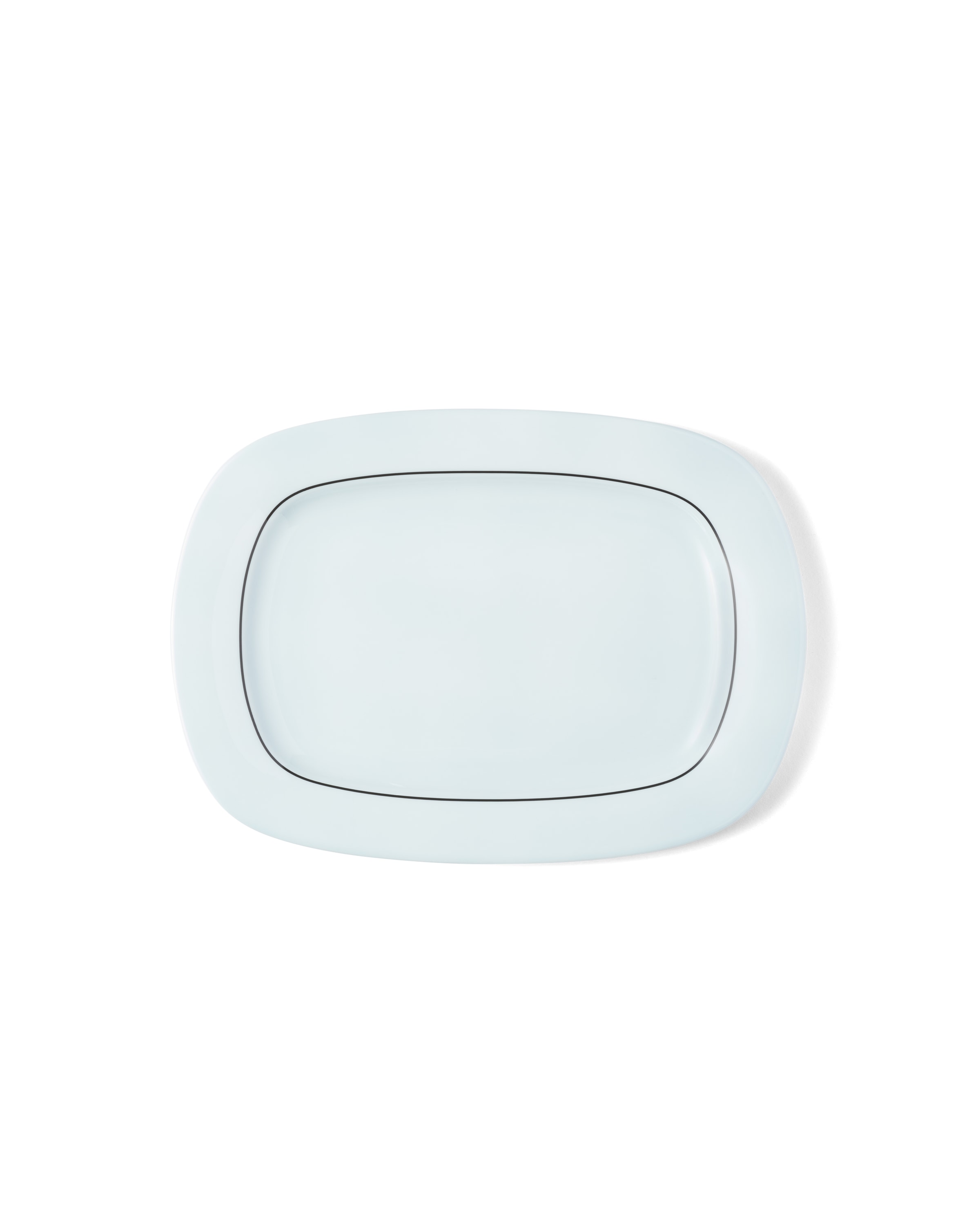 Prada Rectangular Porcelain Tray - Celadon In Celadon Light Blue