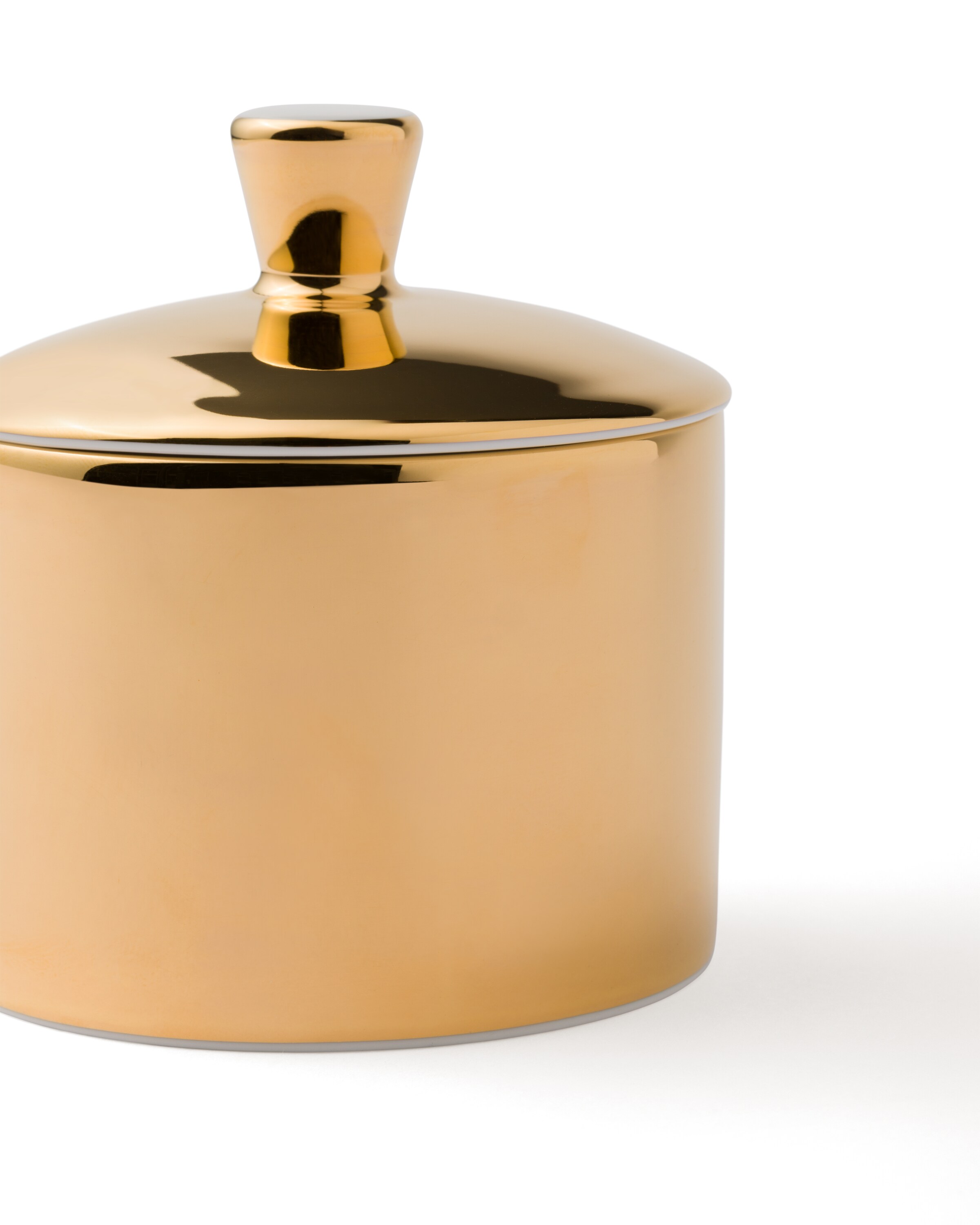 Prada Porcelain Sugar Bowl - Solid Gold In Neutral