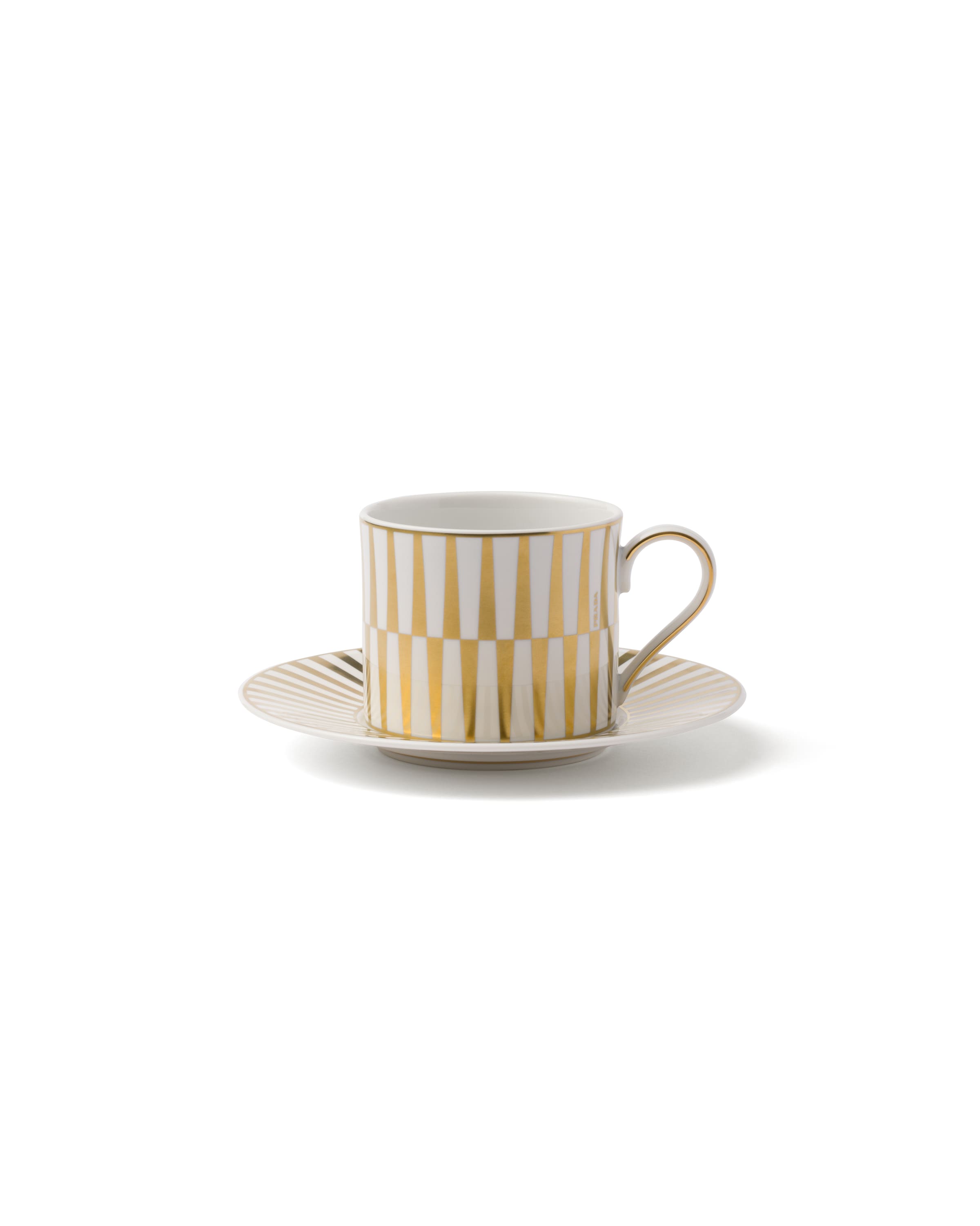 Prada Porcelain Tea Cup - Stripes In White