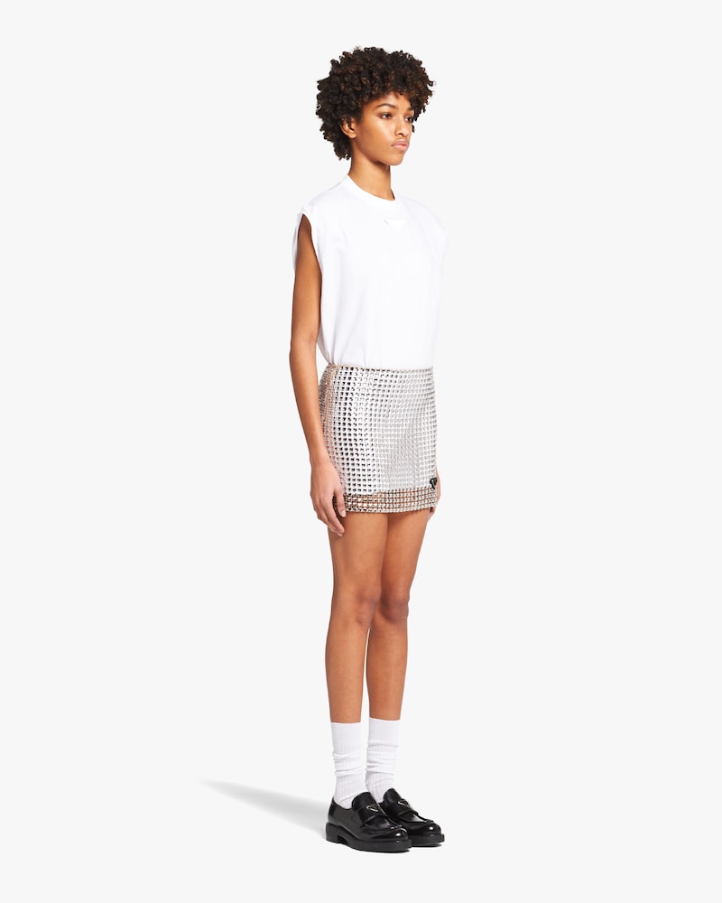 mesh mini skirt